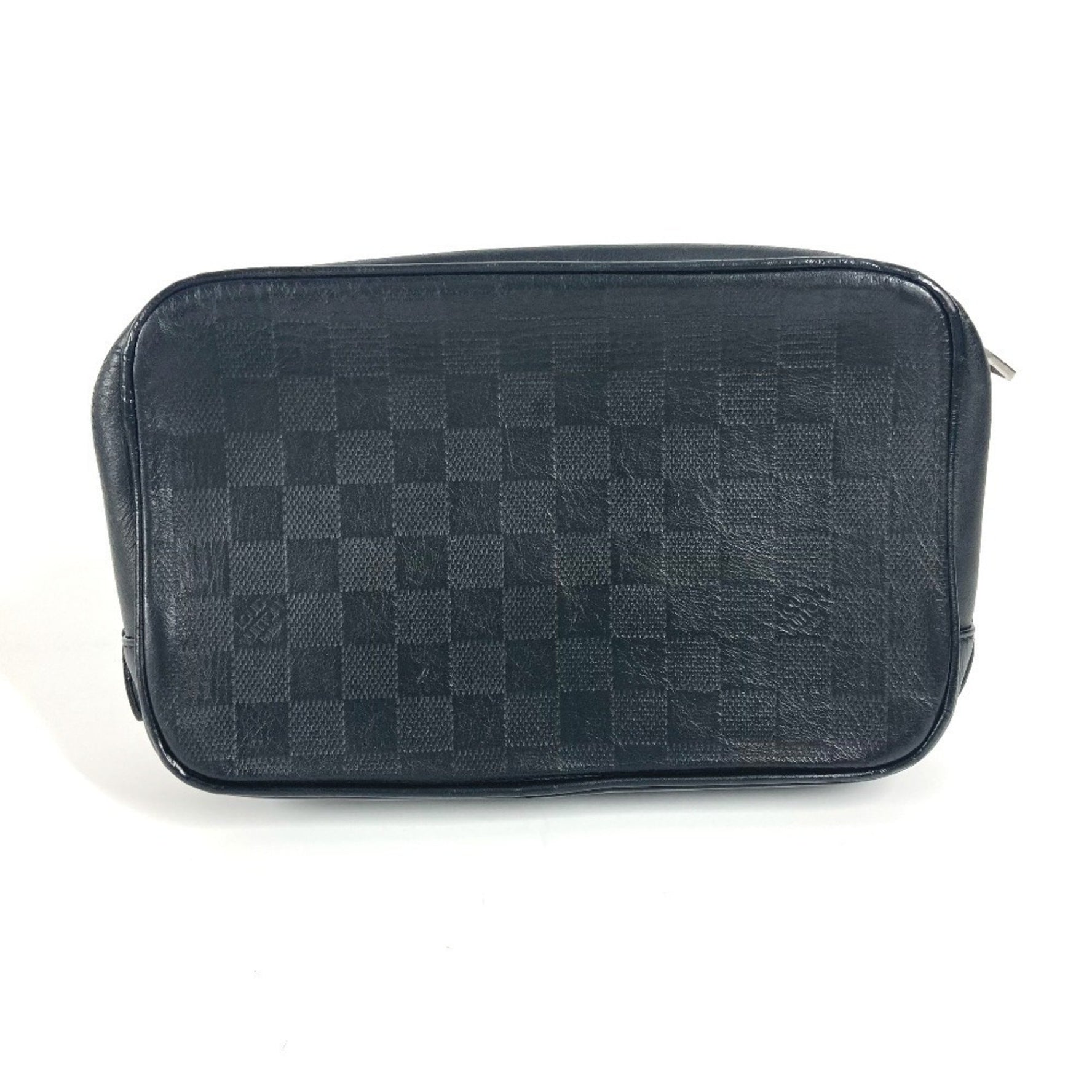 Louis Vuitton Damier Infini Truss Toilette Pouch Bag Clutch Second Leather Men's Onyx Black