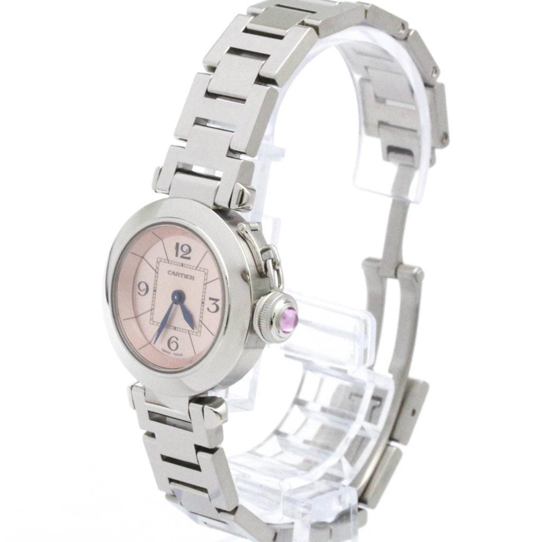 CARTIER Miss Pasha Steel Quartz Ladies Watch Polished