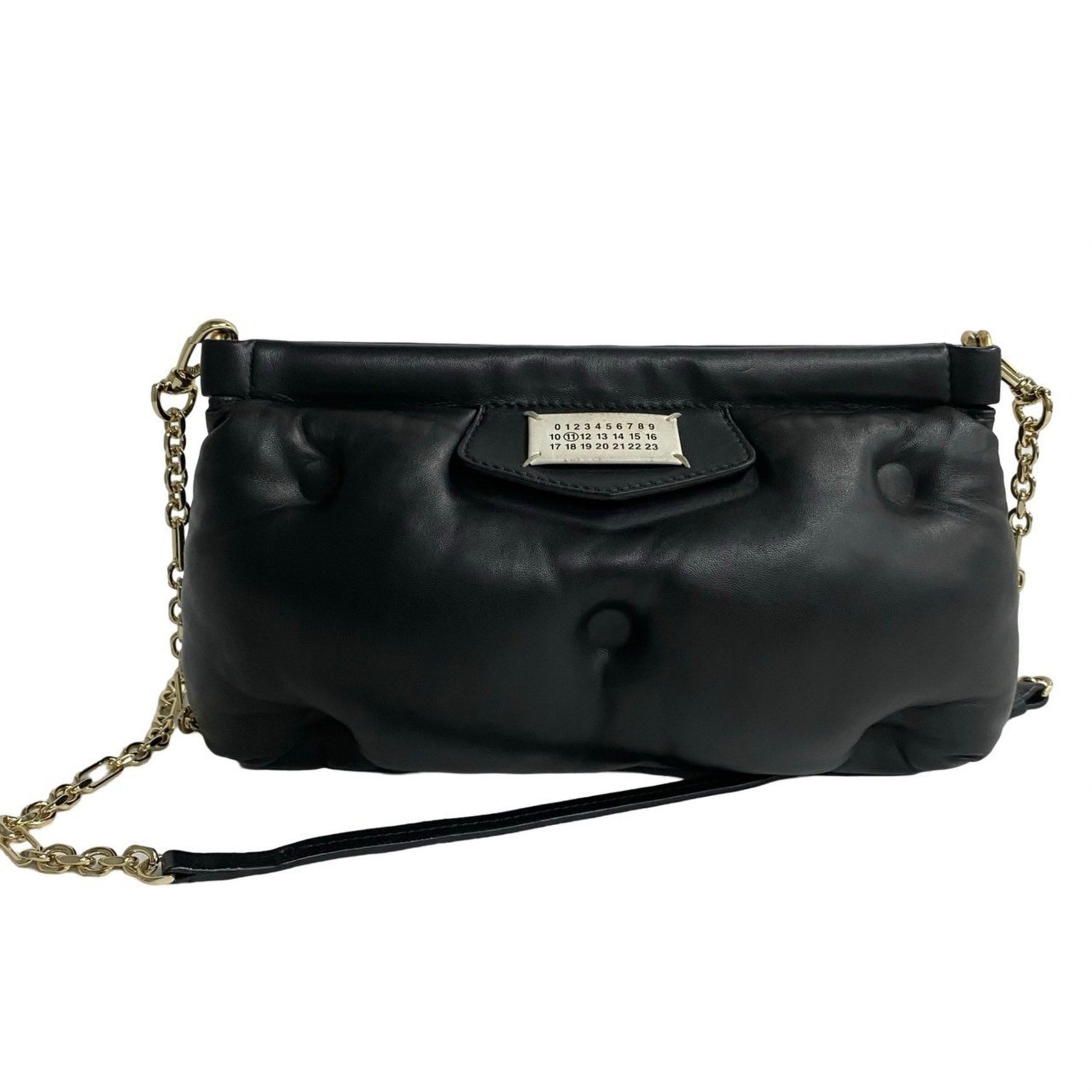 Maison Margiela Glam Slam Leather Shoulder Bag with Chain