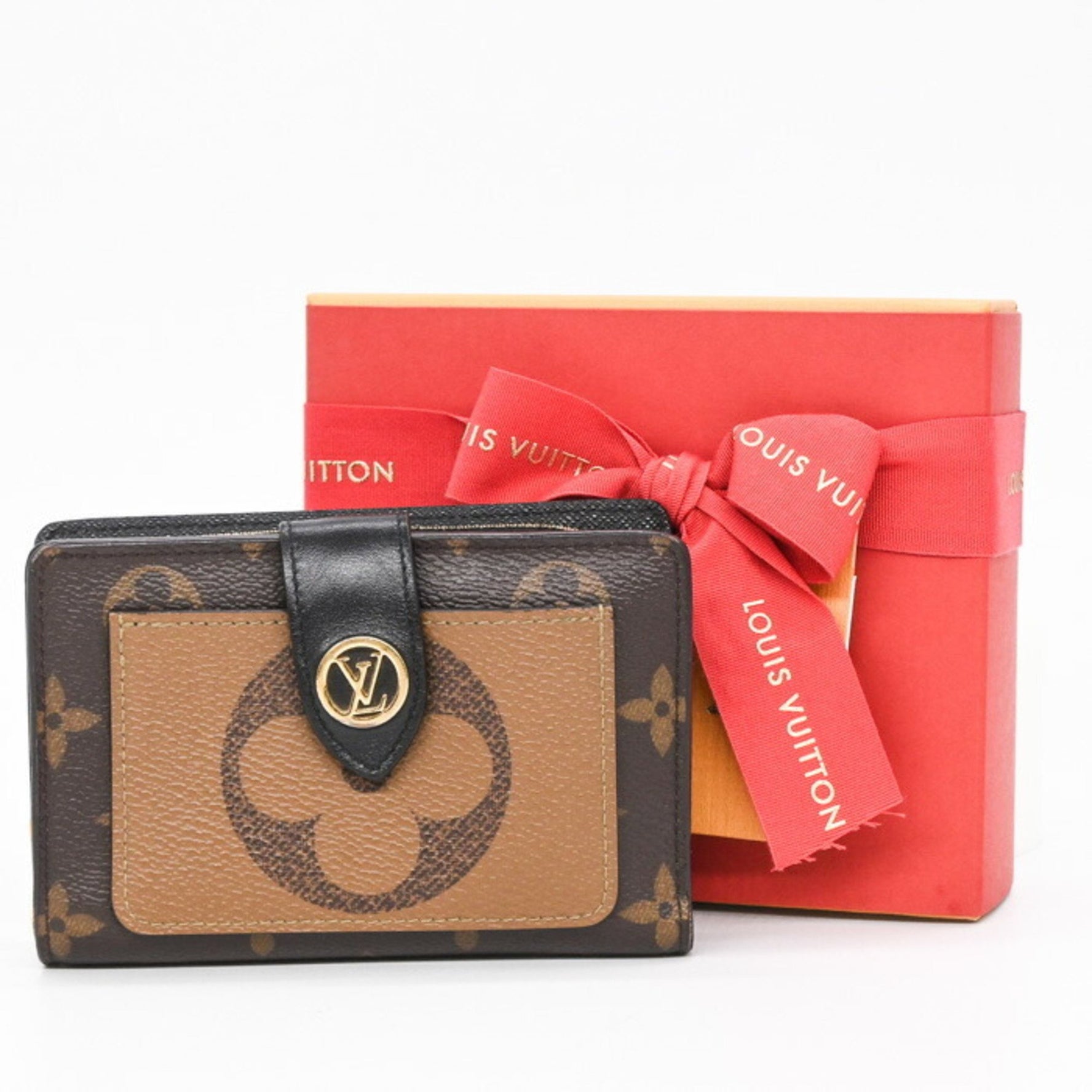 Louis Vuitton Monogram Giant Reverse Portefeuille Juliette Bi-fold Wallet, with IC Chip and Initials