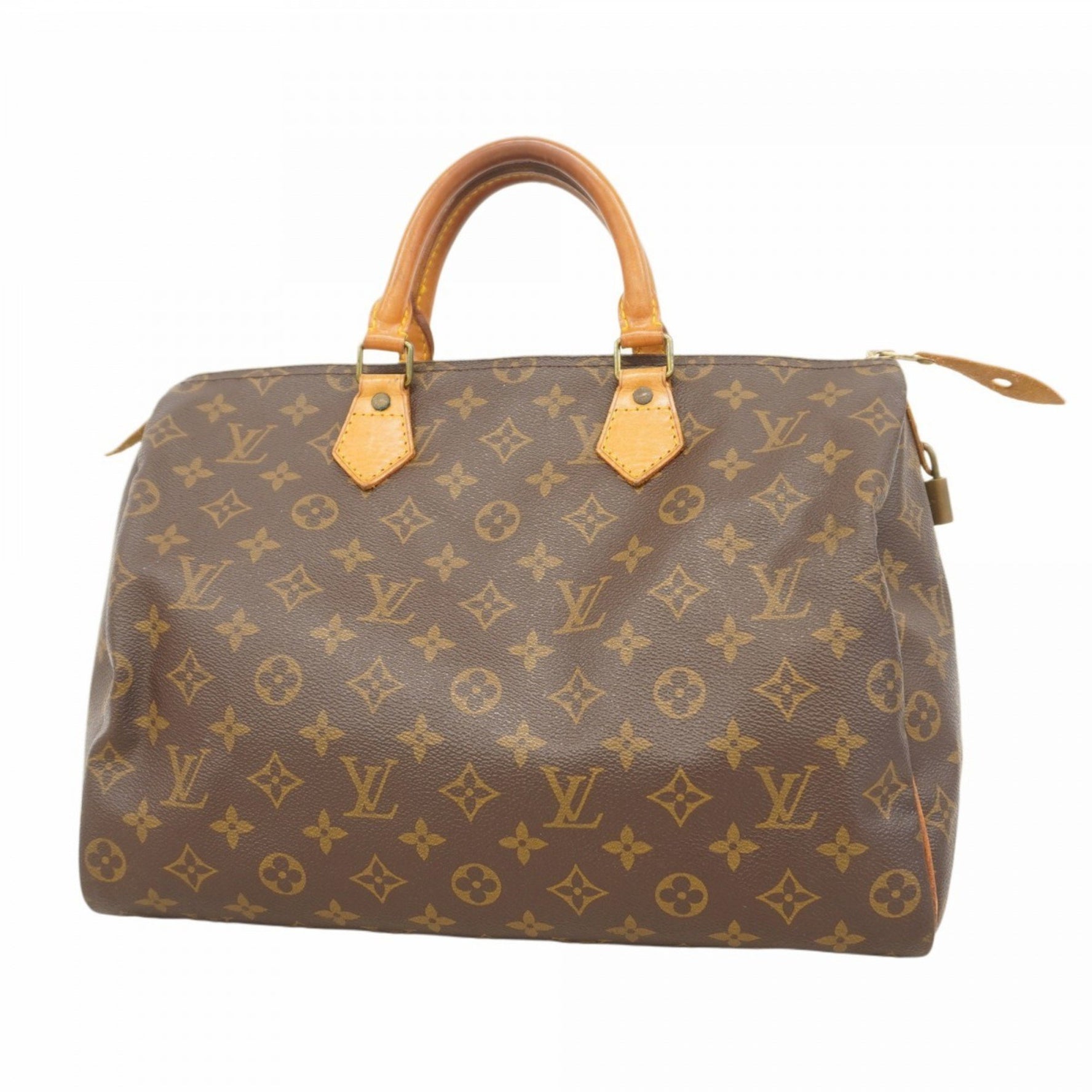 Louis Vuitton Monogram Speedy 35 Handbag M41107 Brown Women's