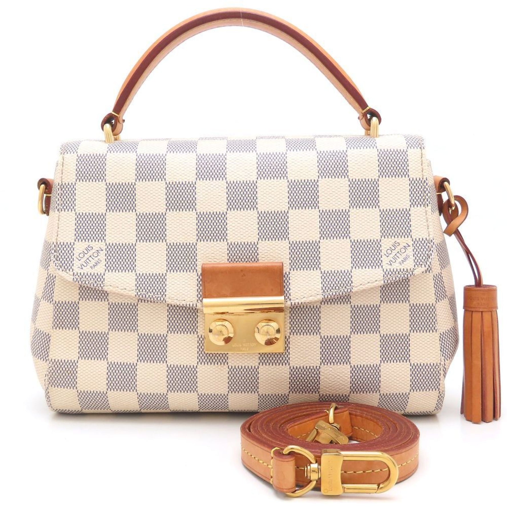 LOUIS VUITTON Damier Azur Croisette Shoulder Bag