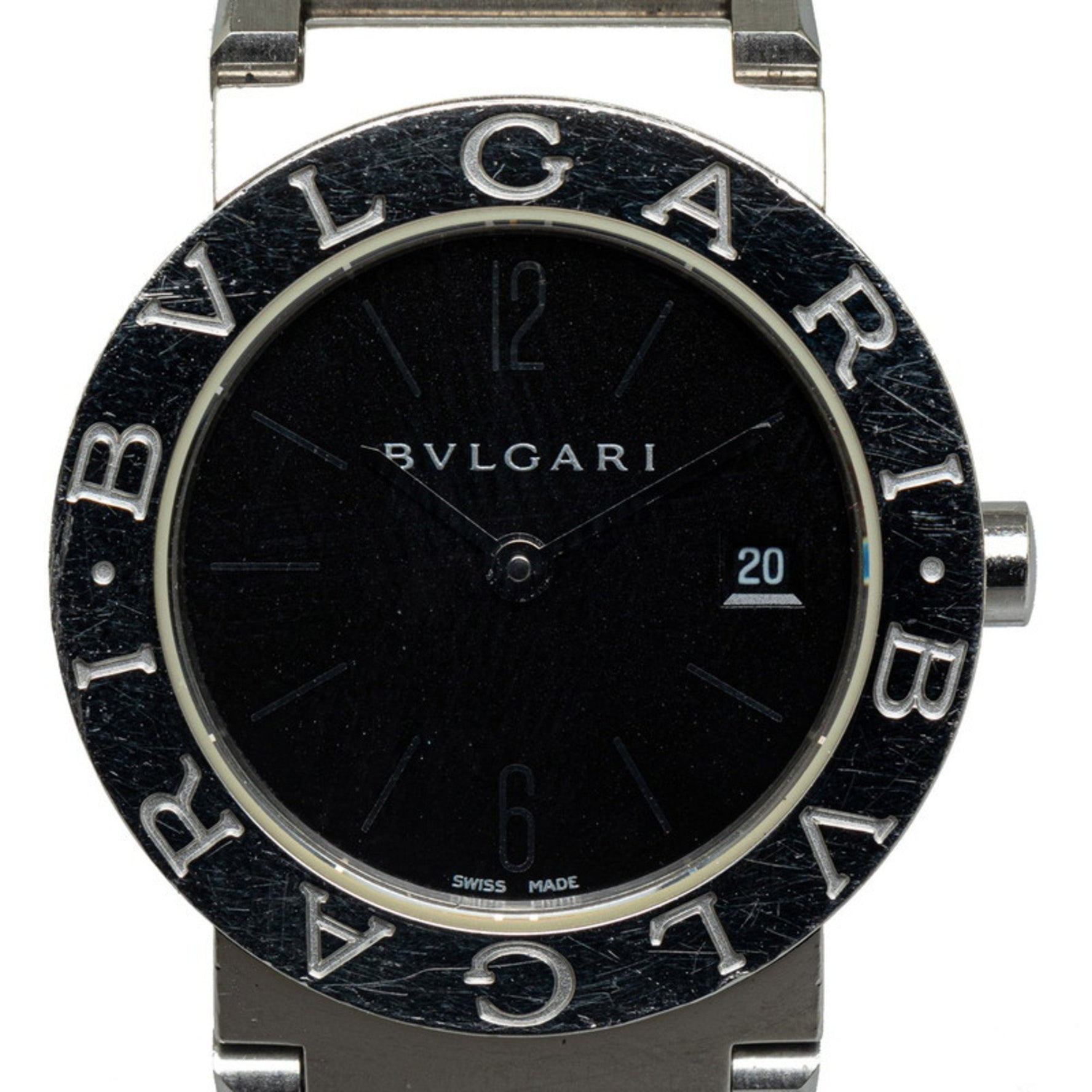 BVLGARI Watch BB26SS Quartz Black Dial Stainless Steel Women's