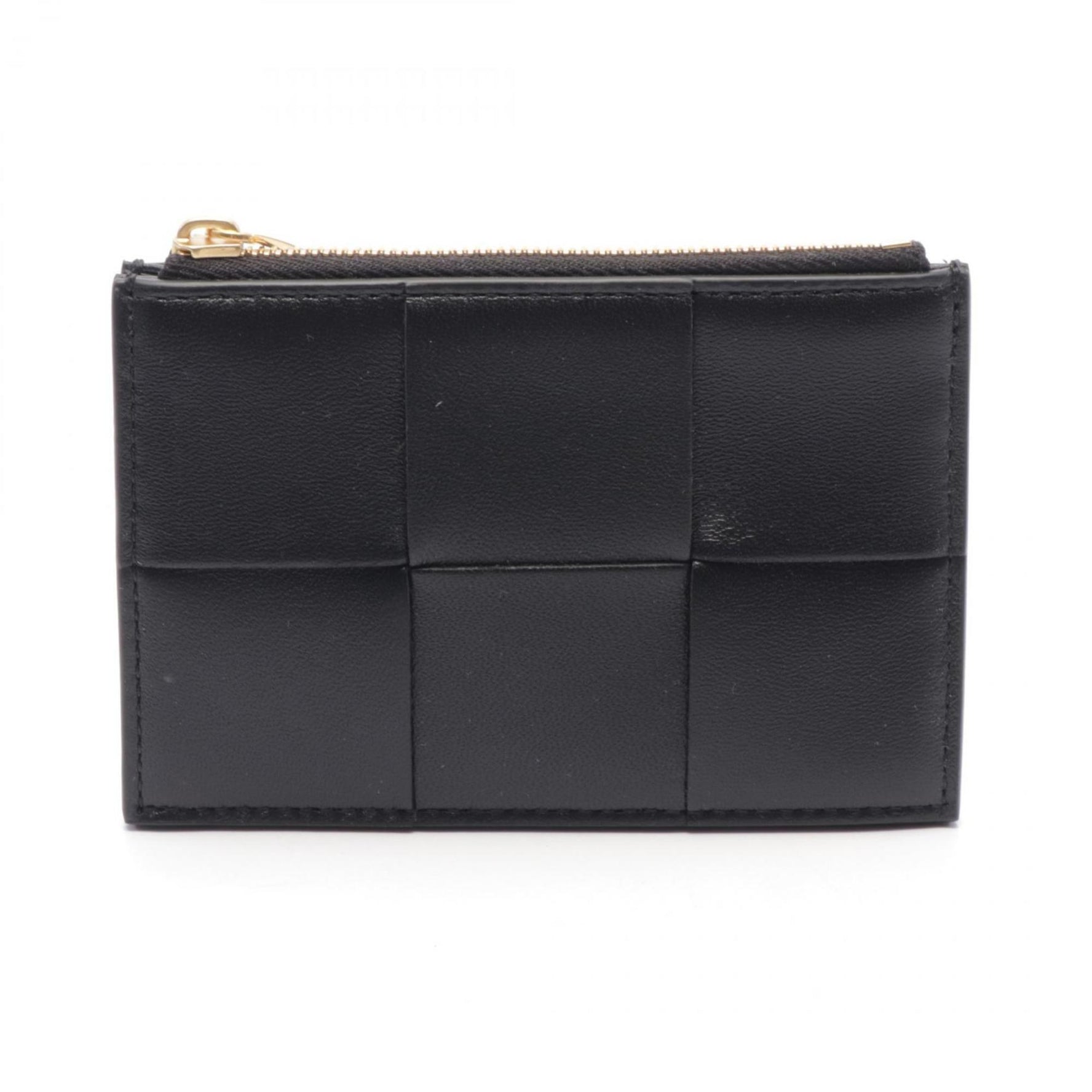 BOTTEGA VENETA Cassette Coin Case Wallet Leather Women's Black 765460VCQC48425