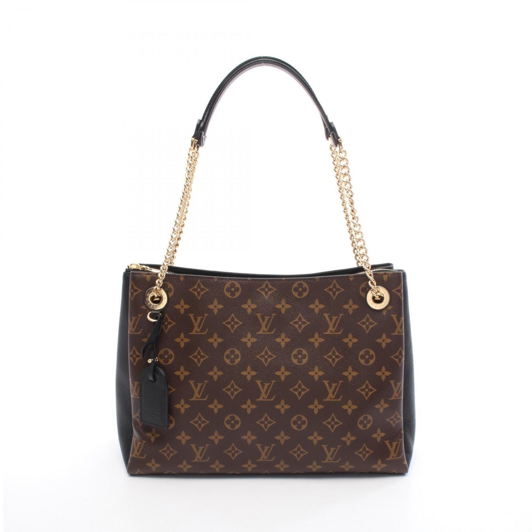 Louis Vuitton Surenne MM Monogram Noir Shoulder Bag, Coated Canvas and Leather, Brown Black