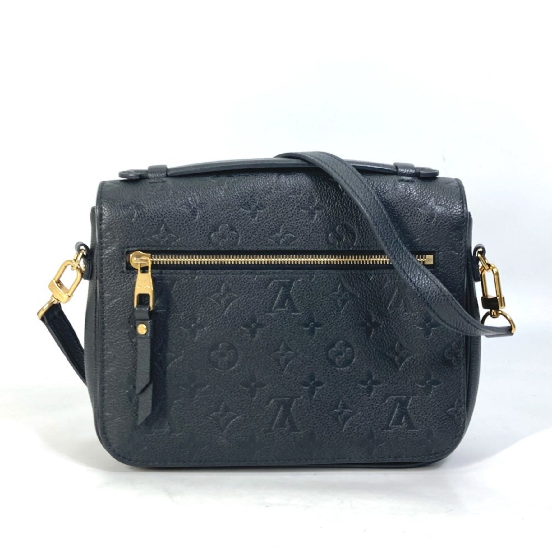 LOUIS VUITTON M41487 Monogram Empreinte Pochette Metis MM 2-Way Handbag/Shoulder Bag in Leather, Women's, Noir Black
