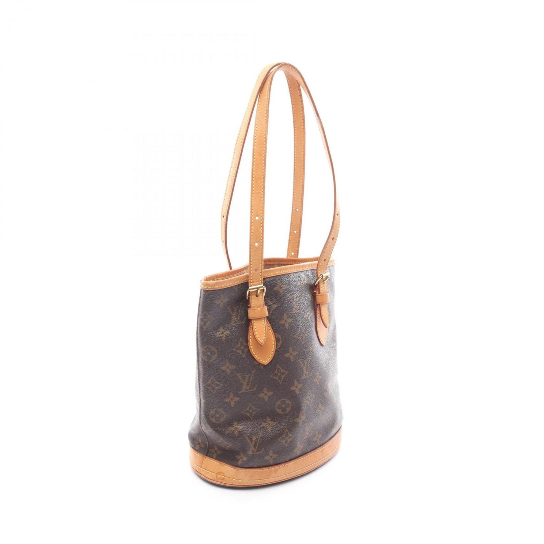 Louis Vuitton Bucket PM Monogram Handbag, Coated Canvas and Leather