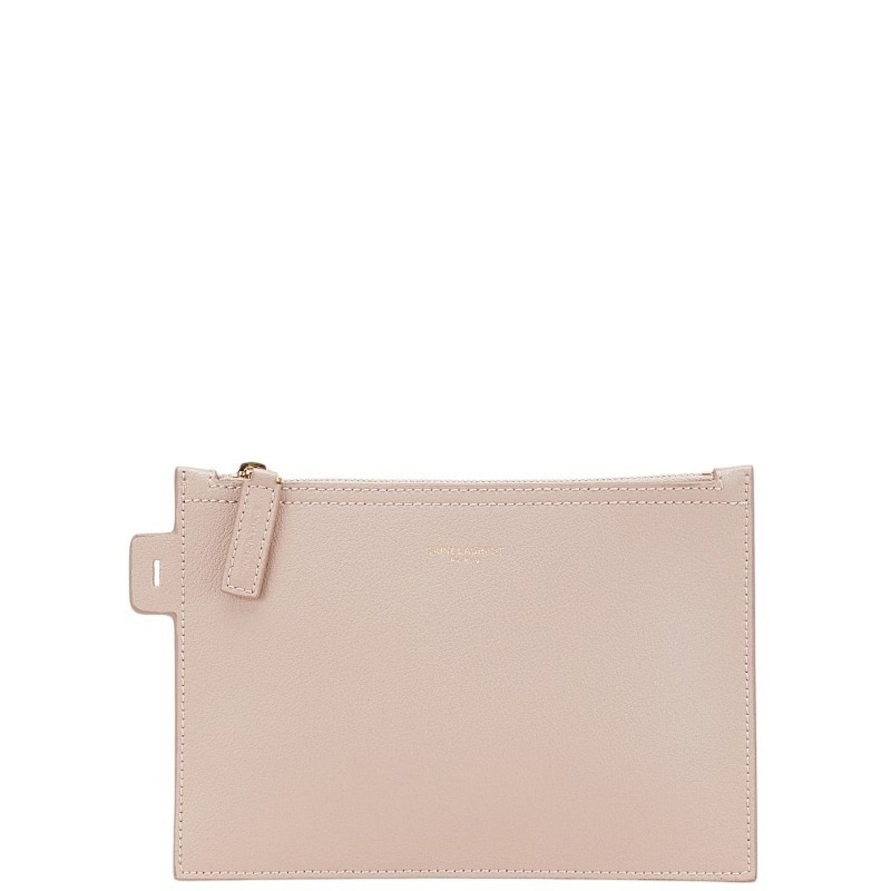 Saint Laurent pouch, light pink leather