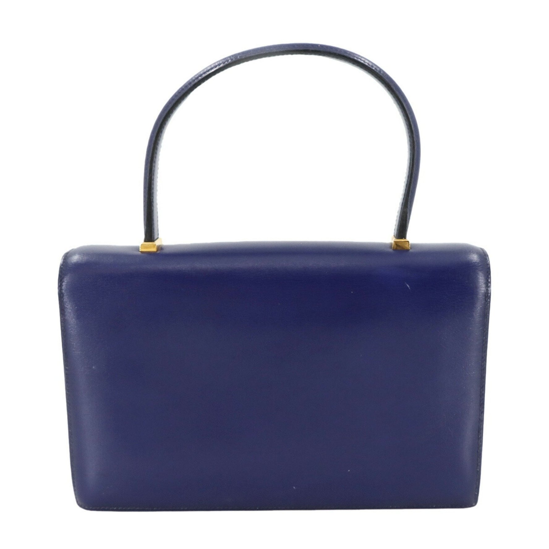 Hermes Hermès Piano Handbag, Box Calf Leather, XXL Stamp, Gold Hardware, Made in 1982