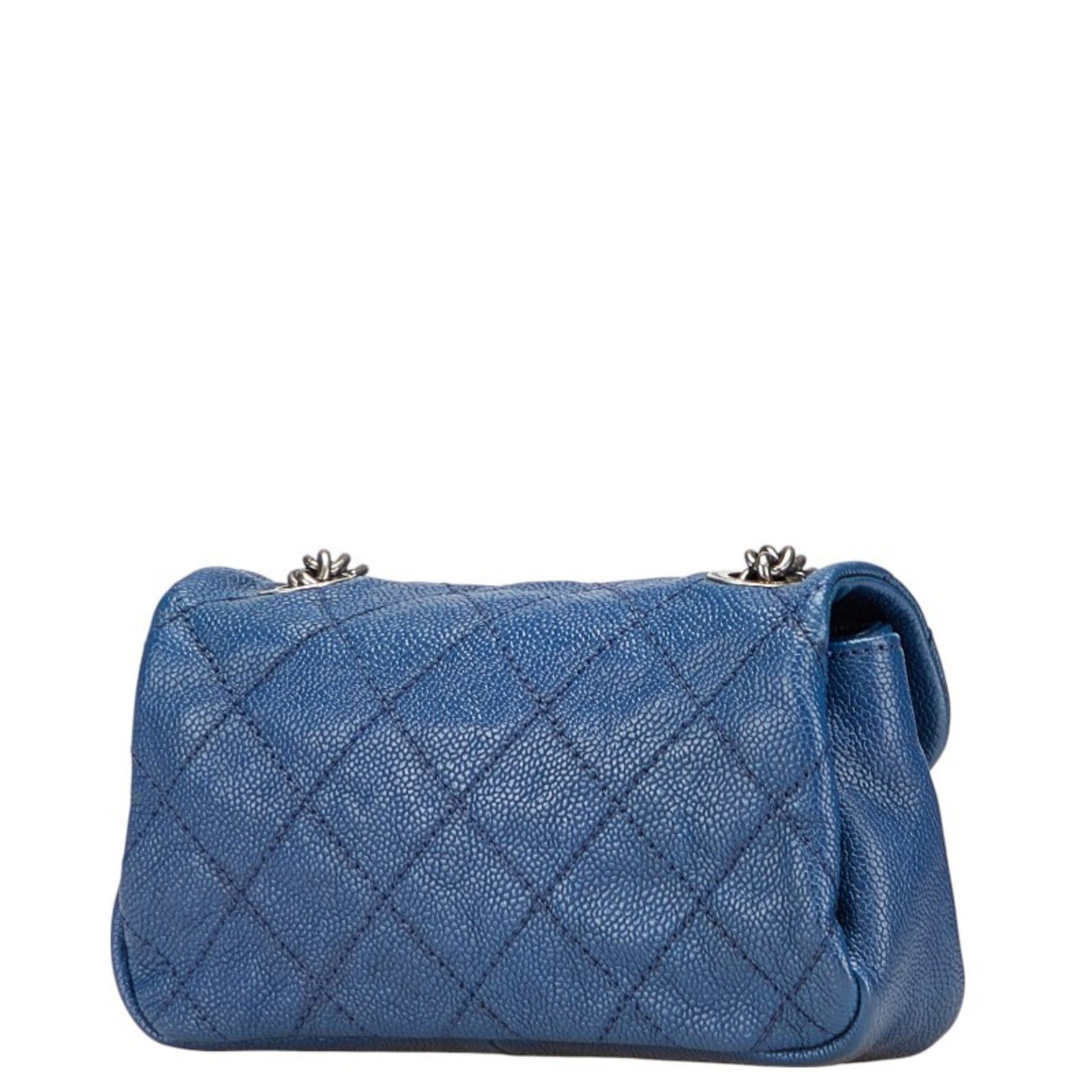 CHANEL Matelasse Coco Mark Chain Shoulder Bag in Caviar Skin