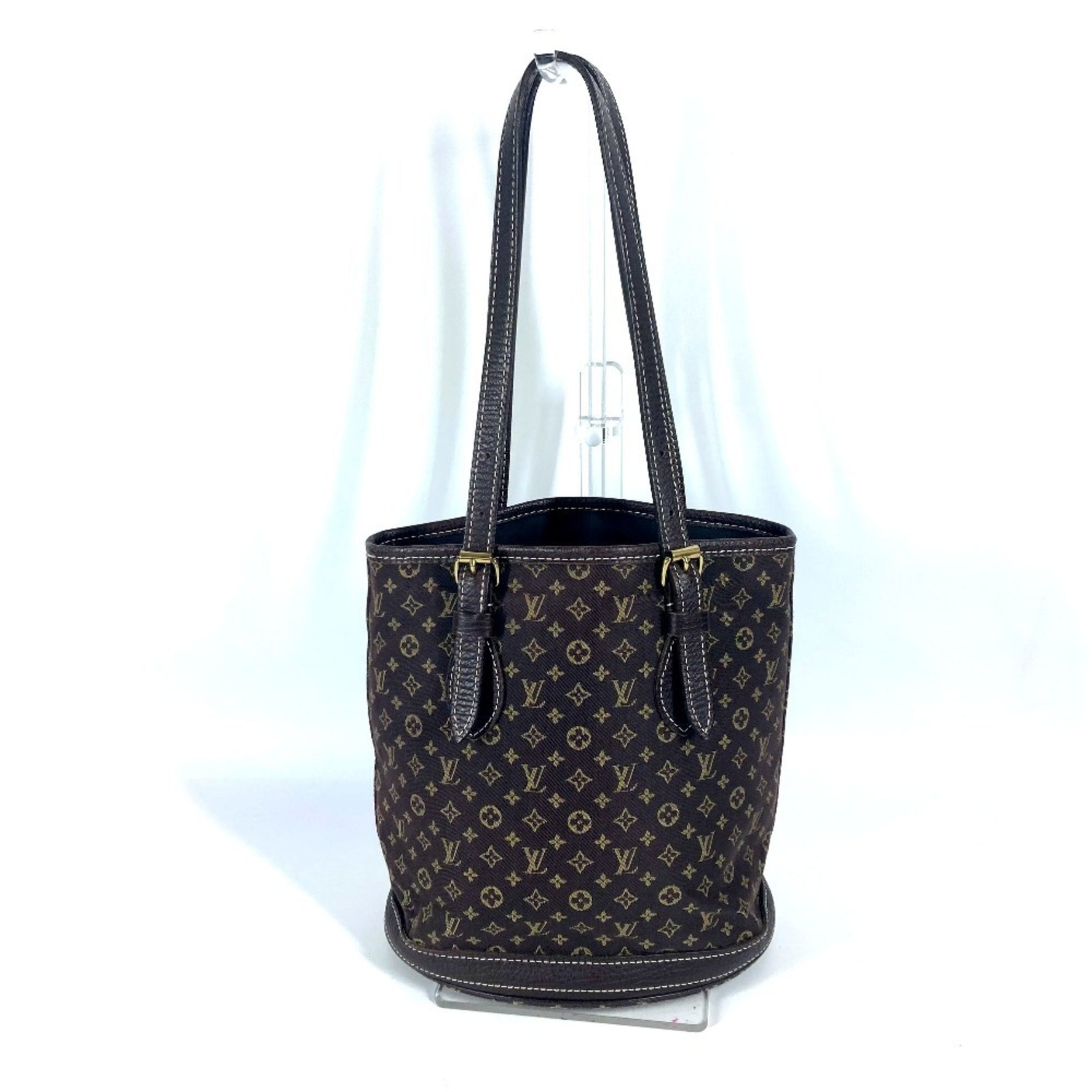 LOUIS VUITTON M95226 Monogram Mini Bucket PM with pouch, shoulder bag, tote bucket-shaped Canvas, women's, Fuzan, brown