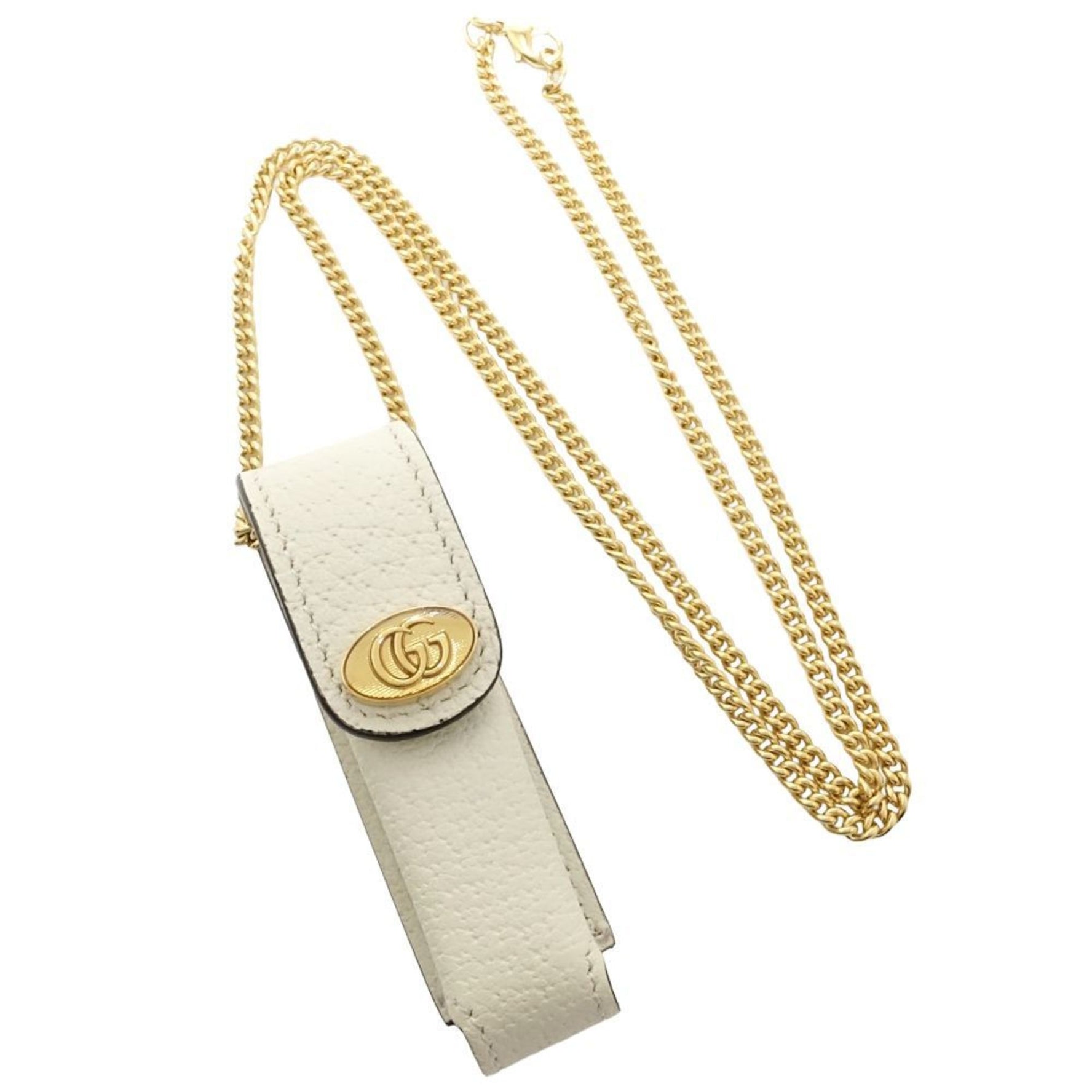 GUCCI Lipstick Case, Double G Leather