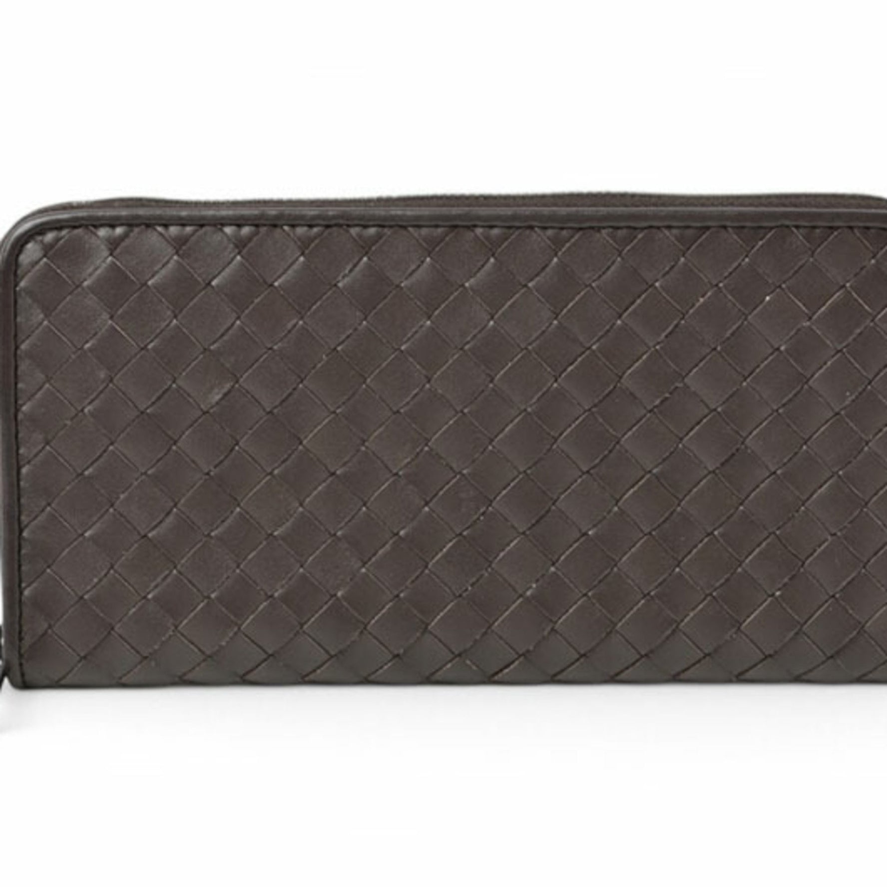 BOTTEGA VENETA Long Wallet, Round, Dark Brown