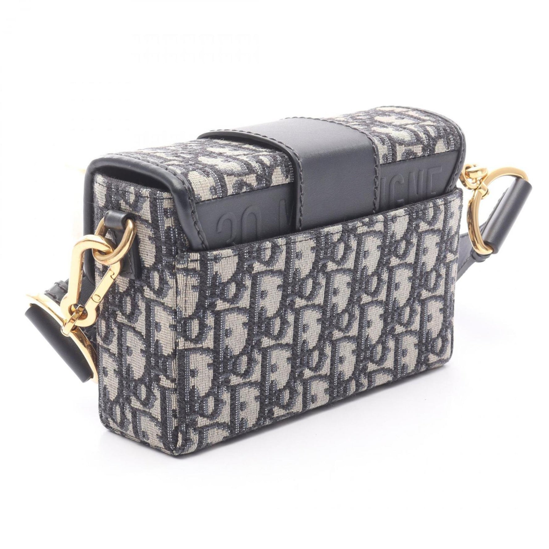 Christian Dior Dior 30 MONTAIGNE Oblique Shoulder Bag, Canvas and Leather, Beige, Navy, Black