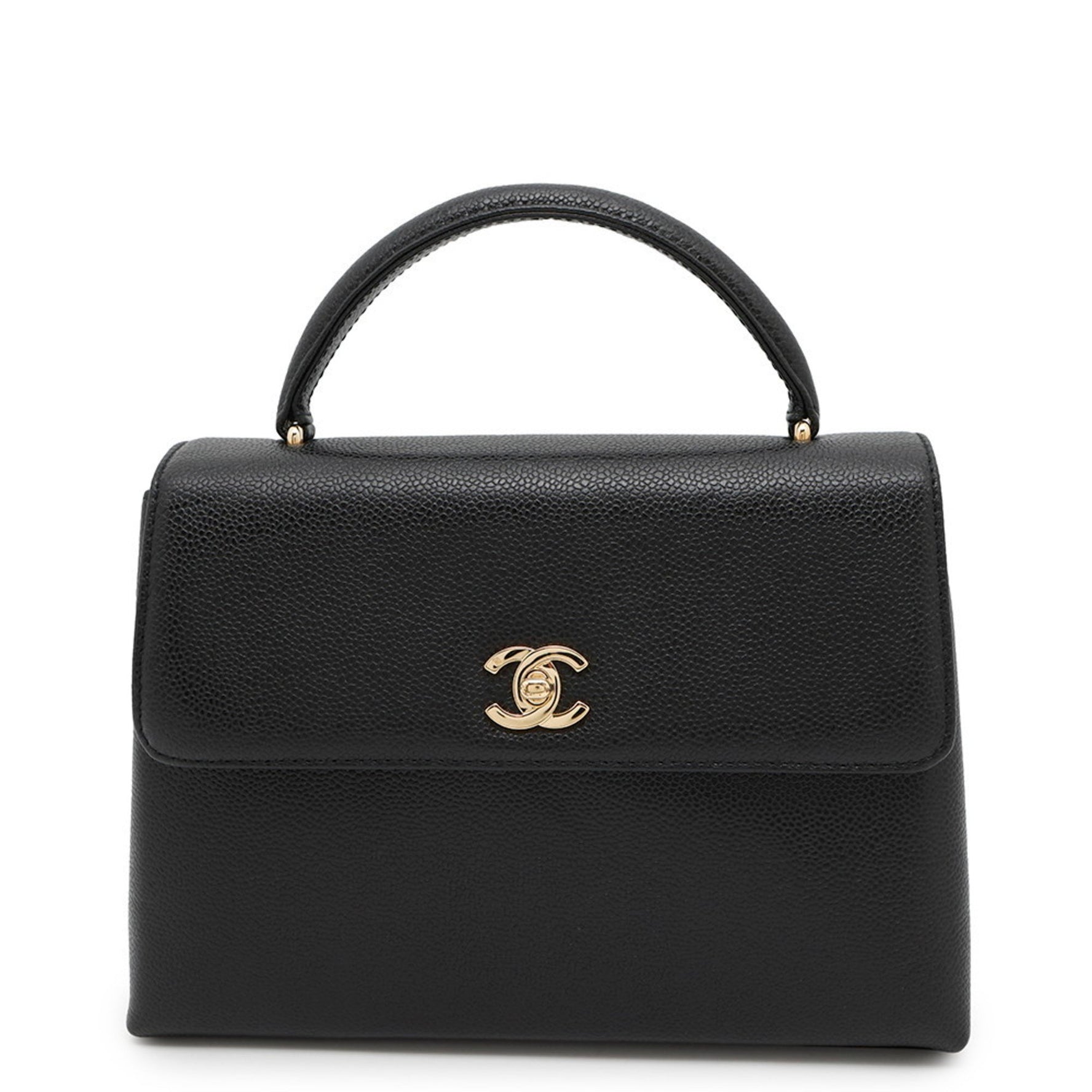 Chanel handbag with Coco Mark, caviar skin, black