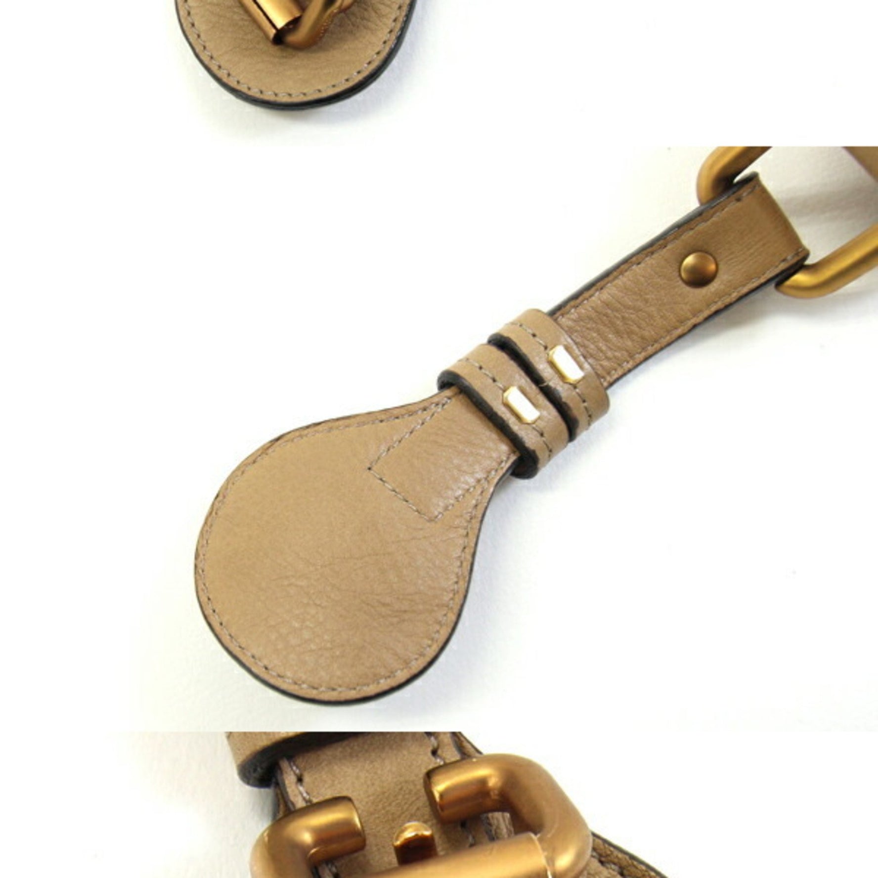 Chloé Chloe Belt Light Brown Leather Beige