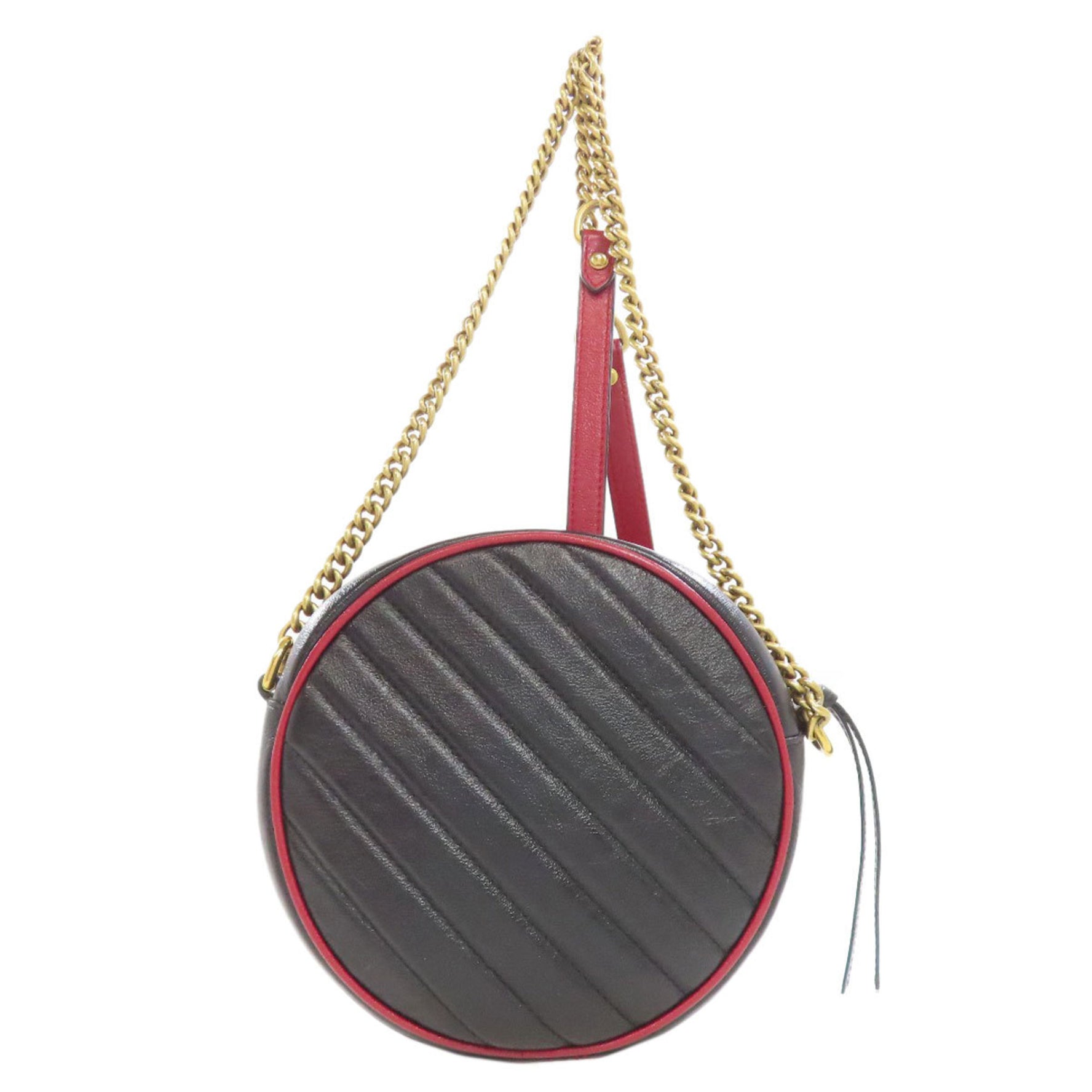 Gucci Round Chain Shoulder Bag Leather