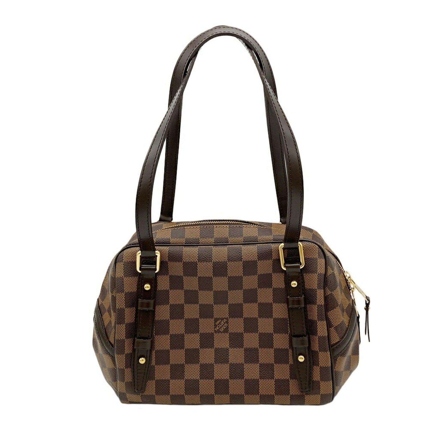 Louis Vuitton LOUIS VUITTON Rivington PM Shoulder Bag Damier Ebene Brown