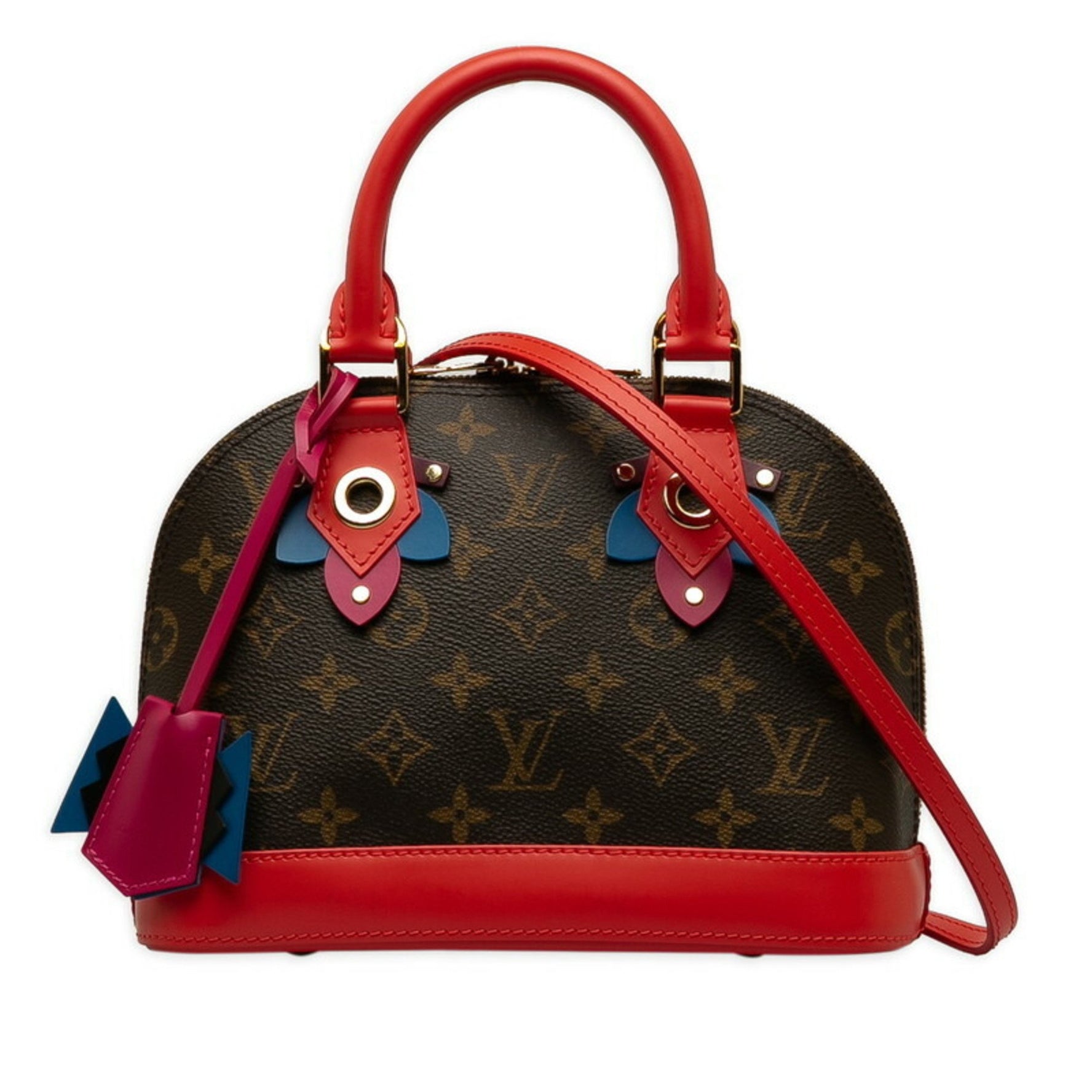 Louis Vuitton Monogram Alma BB Handbag Shoulder Bag M41659 Flamingo Red PVC Leather Women's LOUIS VUITTON
