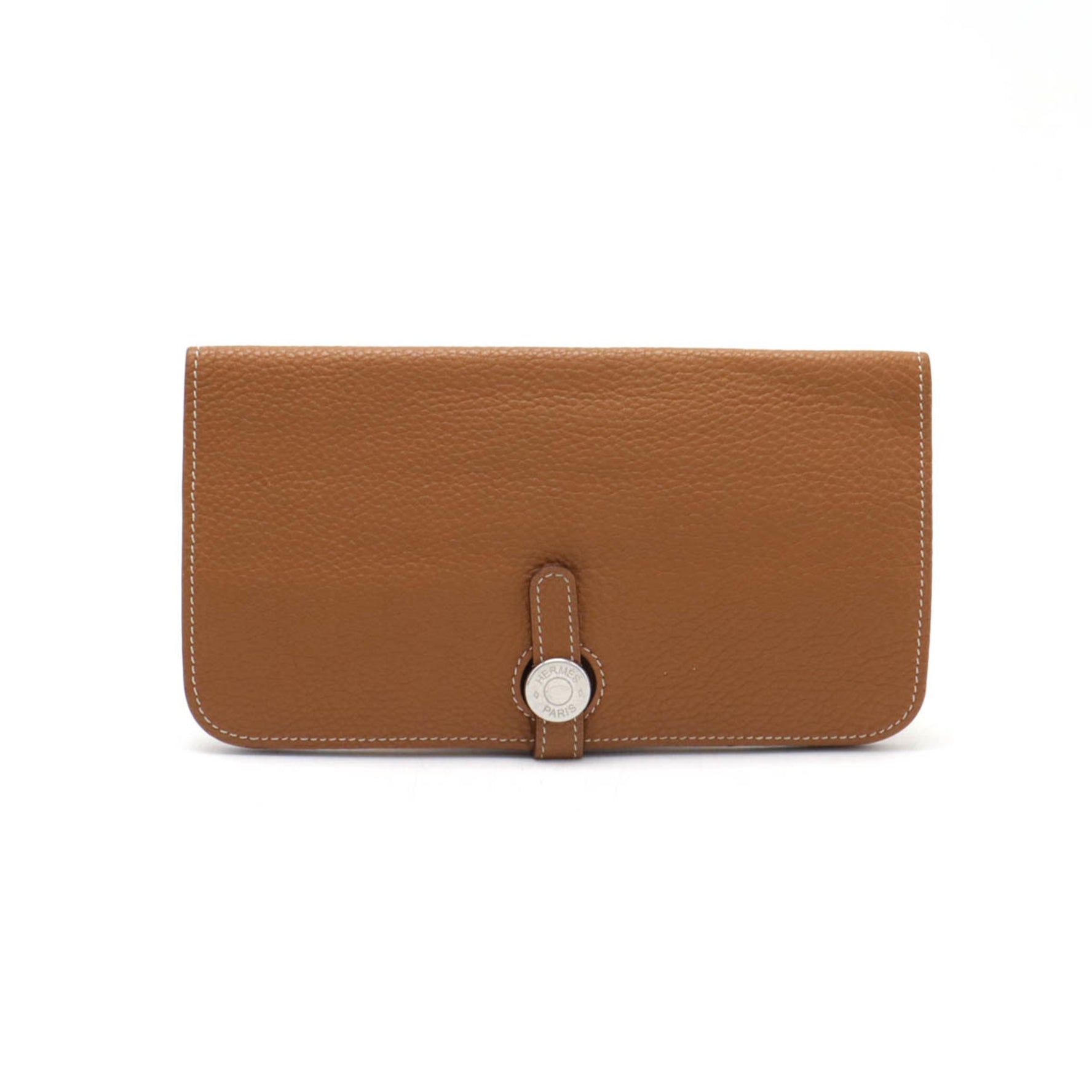 HERMES Dogon Recto Verso Long Bi-fold Wallet Leather O Stamp