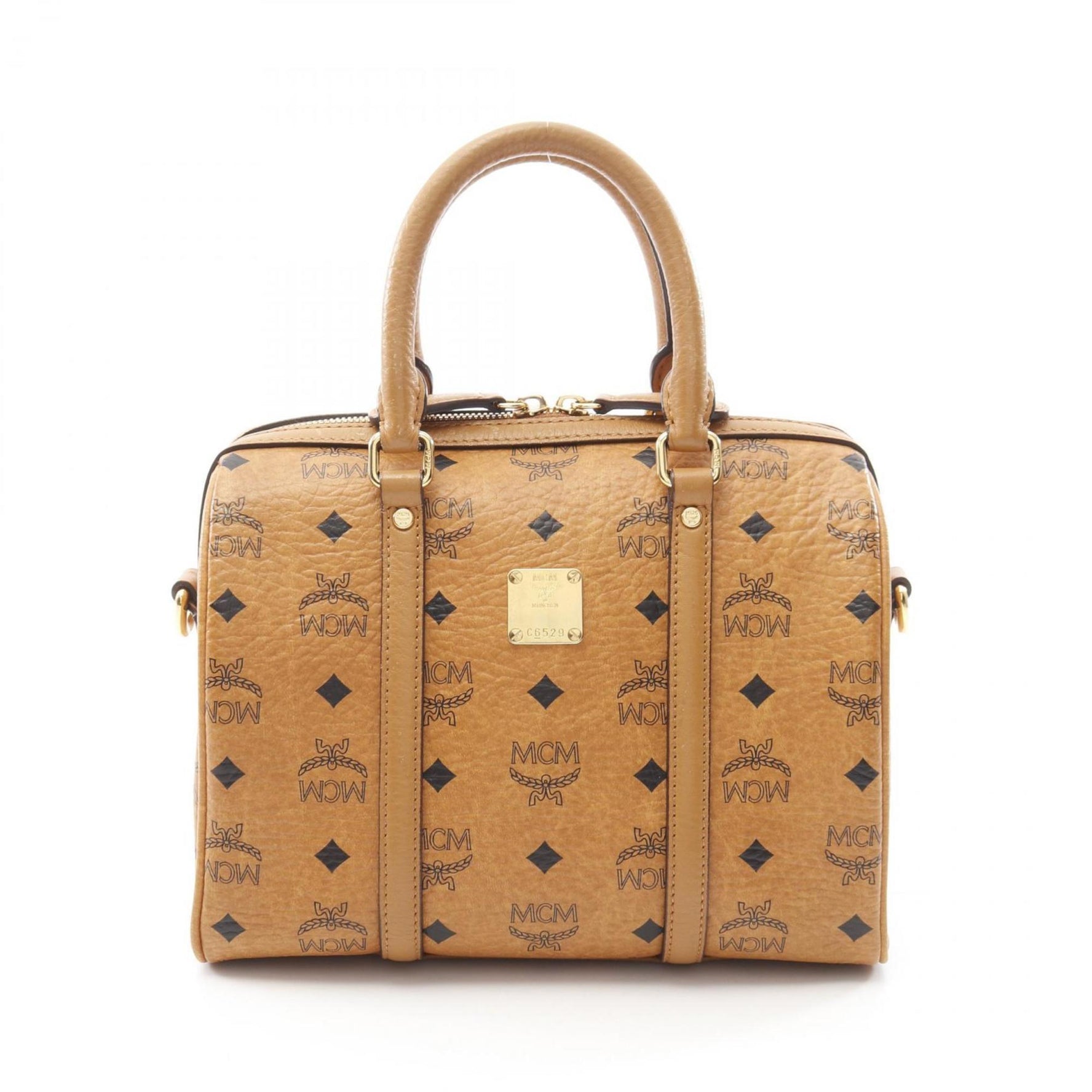 MCM Visetos Tote Bag Coated Canvas Leather