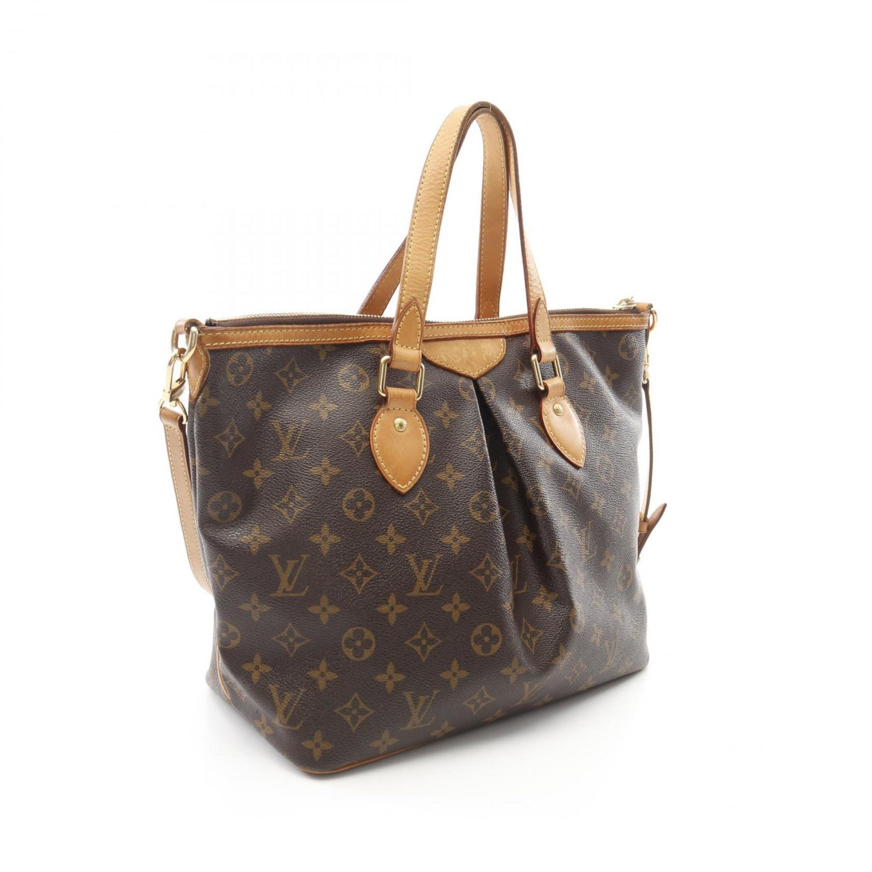 Louis Vuitton Palermo PM Monogram Handbag, Coated Canvas and Leather, Brown
