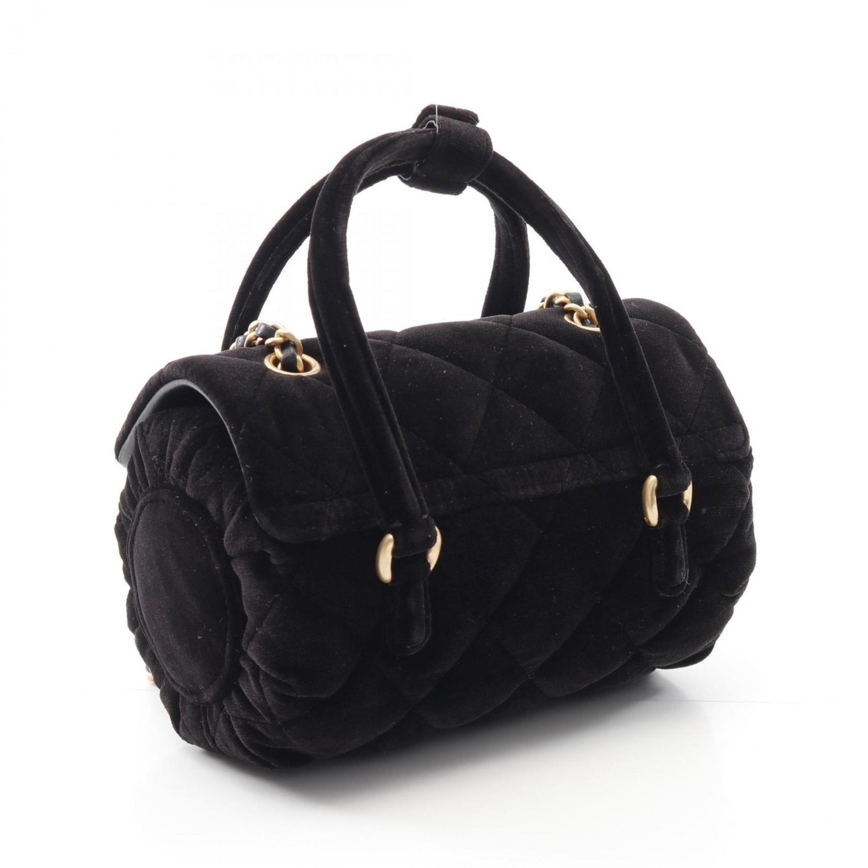 CHANEL Matelasse Shoulder Bag, Fabric, Women's, Black