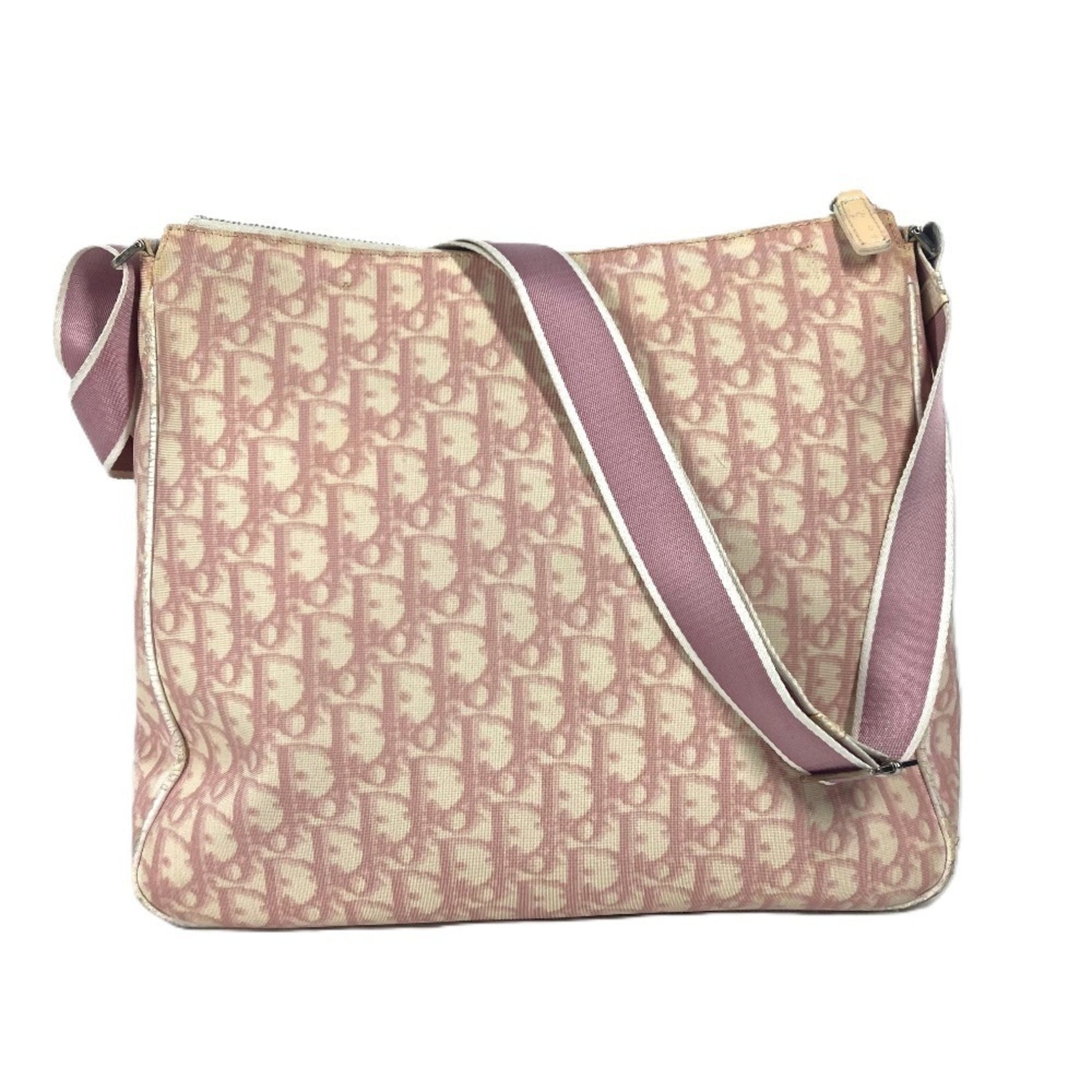 Christian Dior Dior Trotter No. 2 Logo Bag, Crossbody Shoulder Leather, Pink