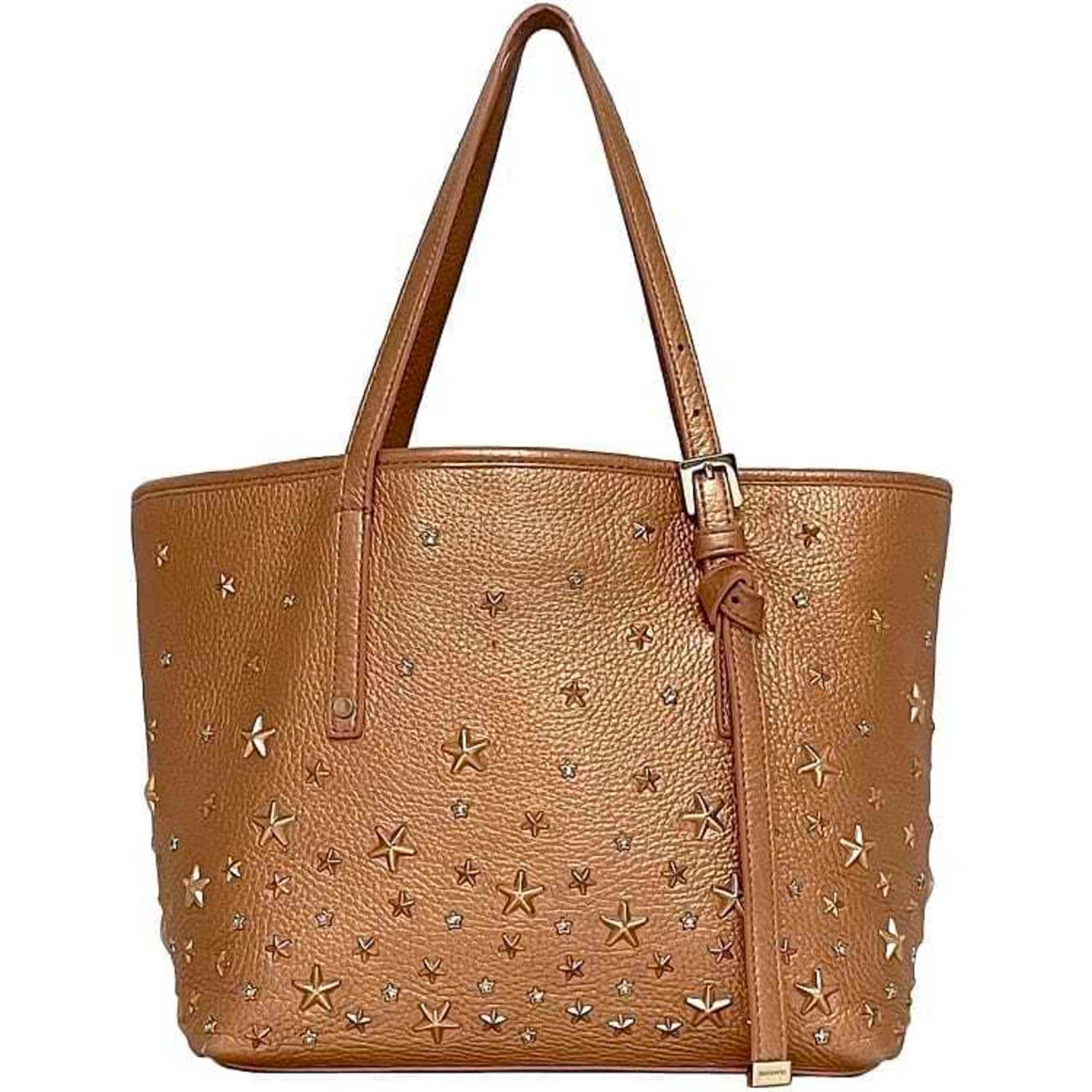 Jimmy Choo Tote Bag Sasha S ec-22979 Pink Gold Leather JIMMY CHOO Star Studs Mini Rhinestone Ladies Men's Genuine Soft Orange