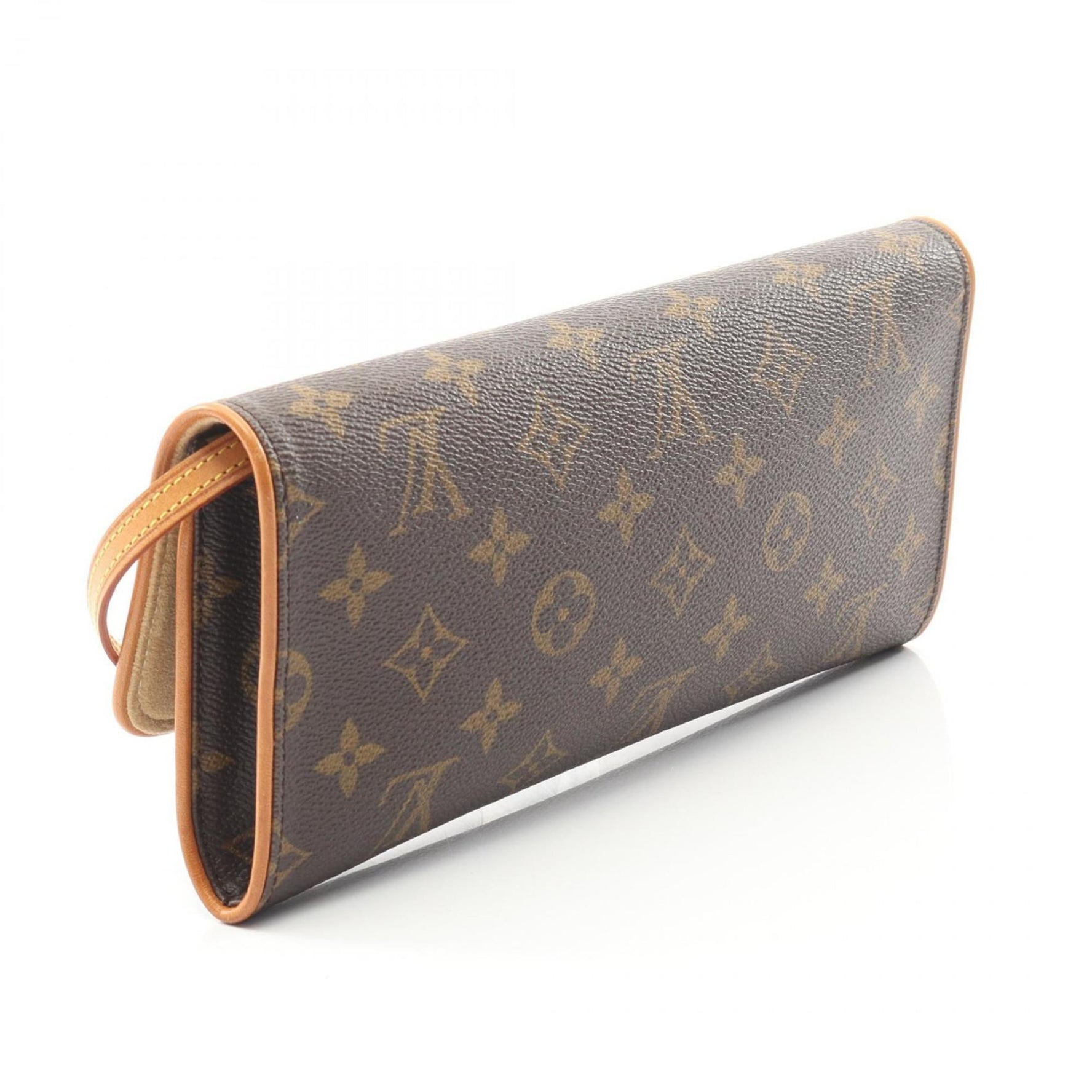 Louis Vuitton Pochette Twin GM Monogram Shoulder Bag in Coated Canvas and Leather