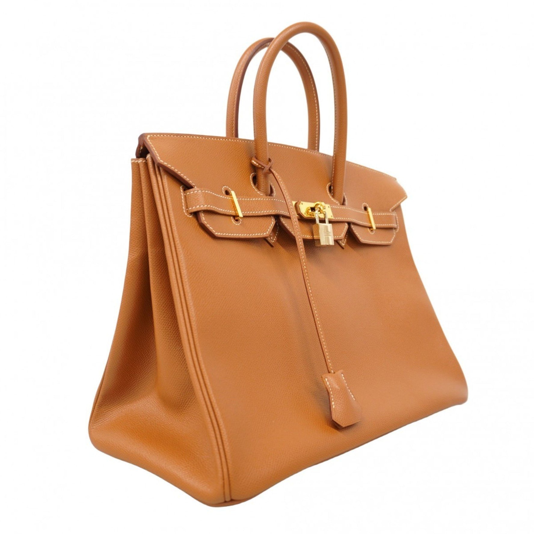 Hermes Hermès Birkin 35 Couchvel Gold Handbag with E Stamp for Women