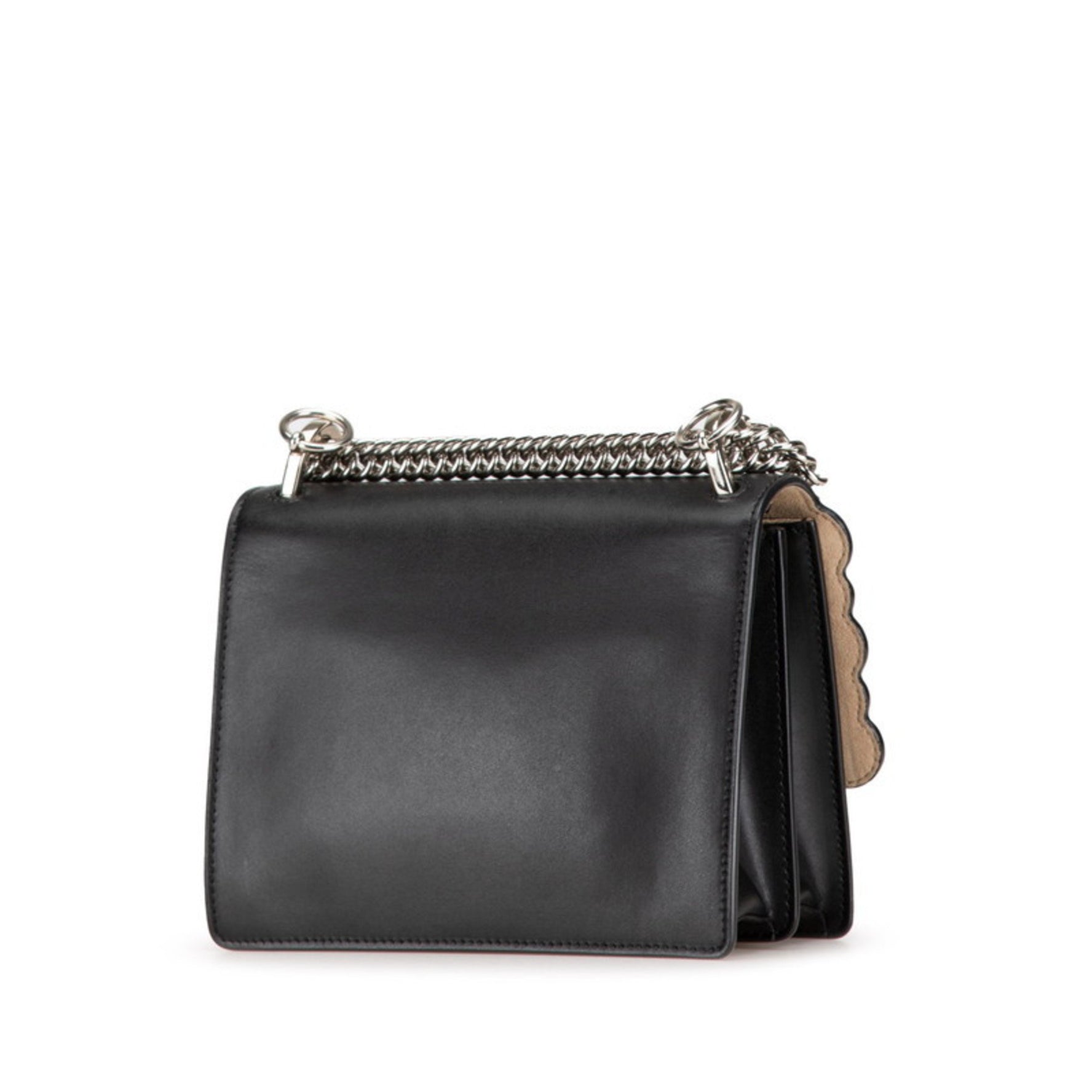 FENDI Canai Mini Pearl Chain Shoulder Bag Leather