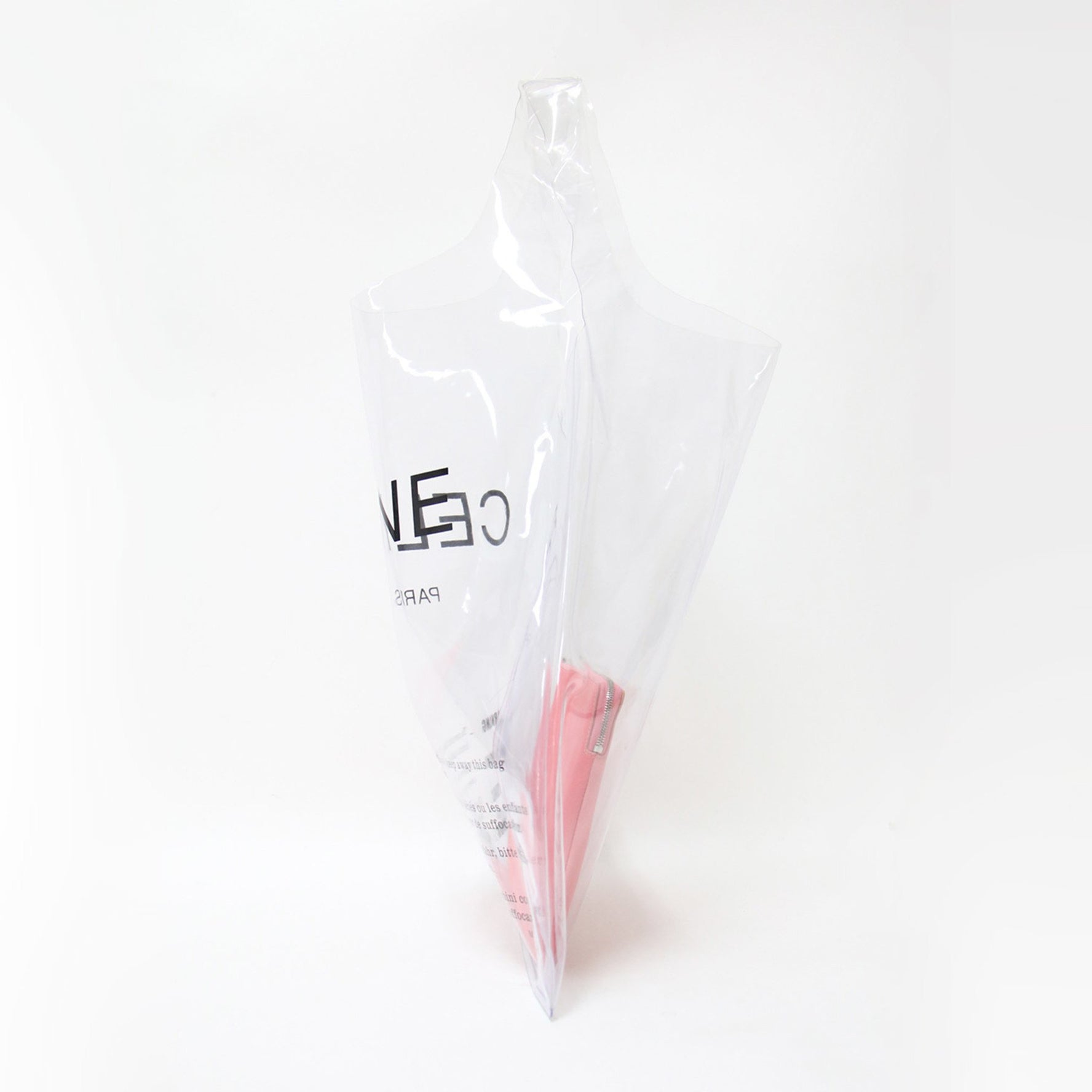 CELINE Bag Print Vinyl Leather Clutch Set Pouch PVC Tote Phoebe Period