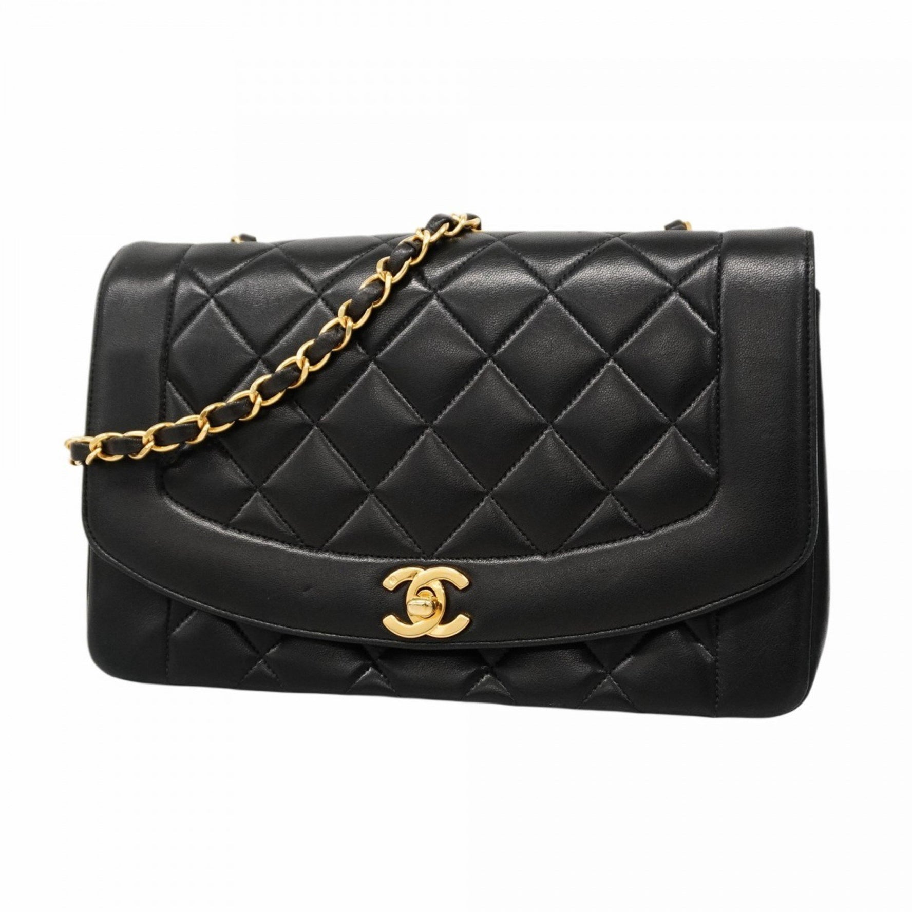 Chanel Diana Shoulder Bag, Chain Lambskin