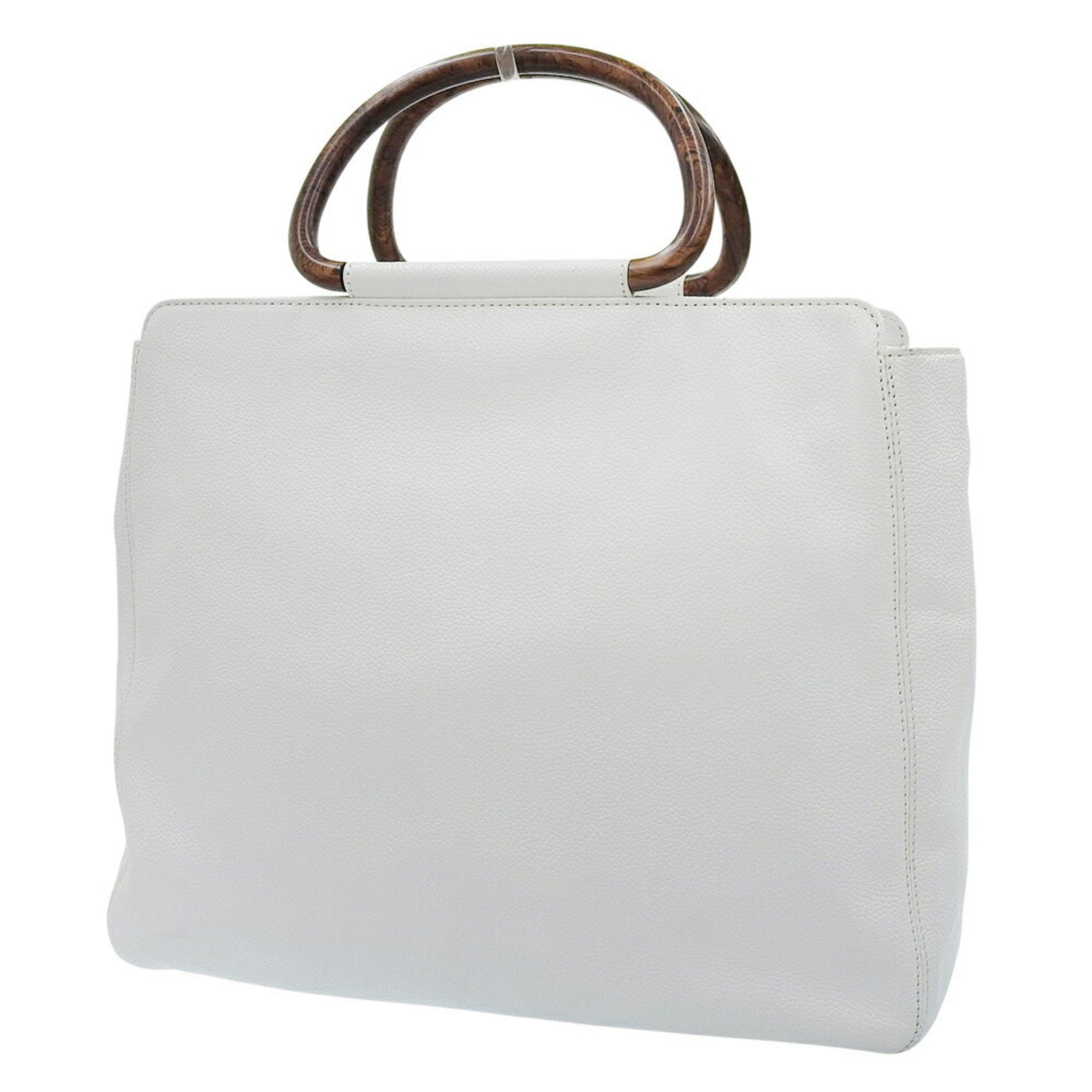 CHANEL Tote Bag, No. 5, Handbag, Wooden Handle, Caviar Skin