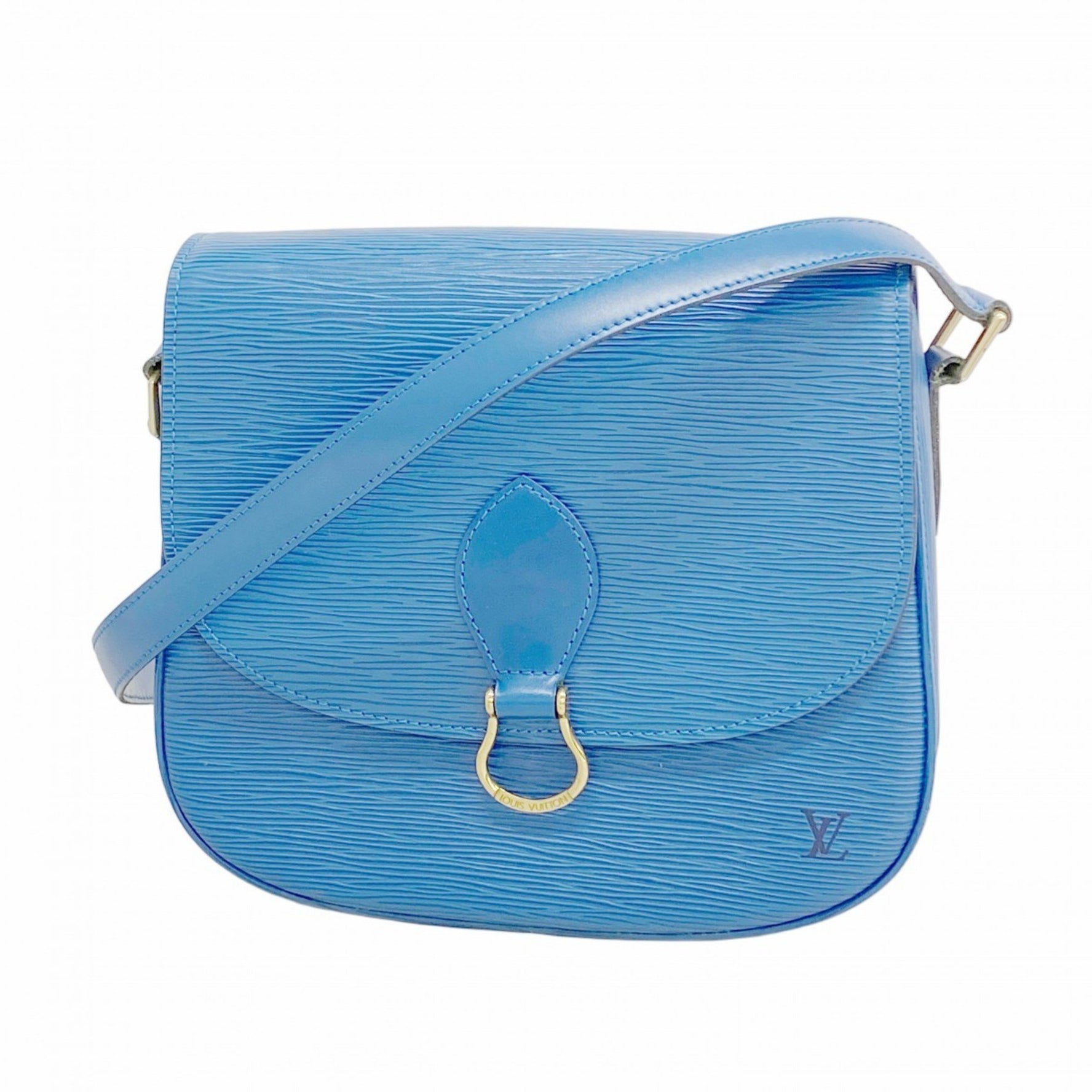 Louis Vuitton Epi Saint-Cloud Shoulder Bag M52195 Toledo Blue for Women