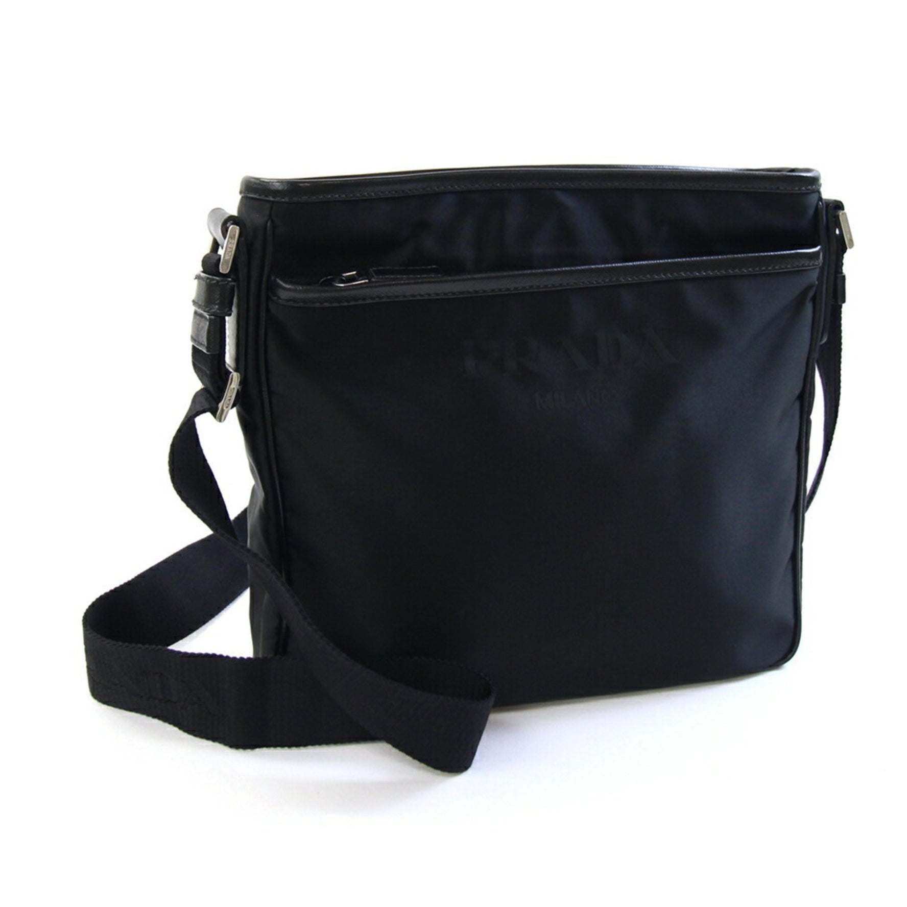 Prada Shoulder Bag Nylon and Leather Crossbody Women