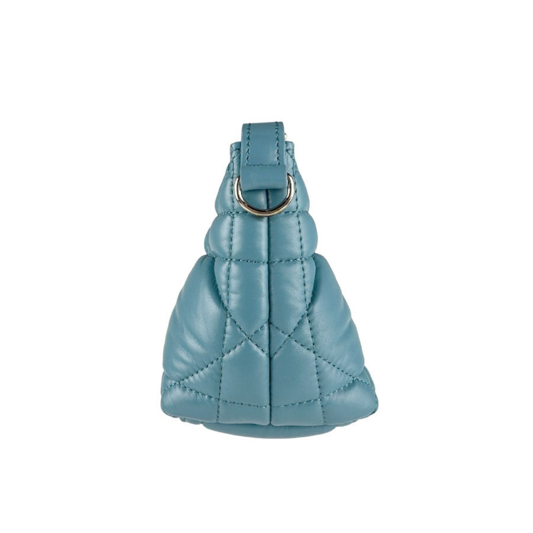 Christian Dior Nomade Pouch Leather Handbag in Air Force and Gold
