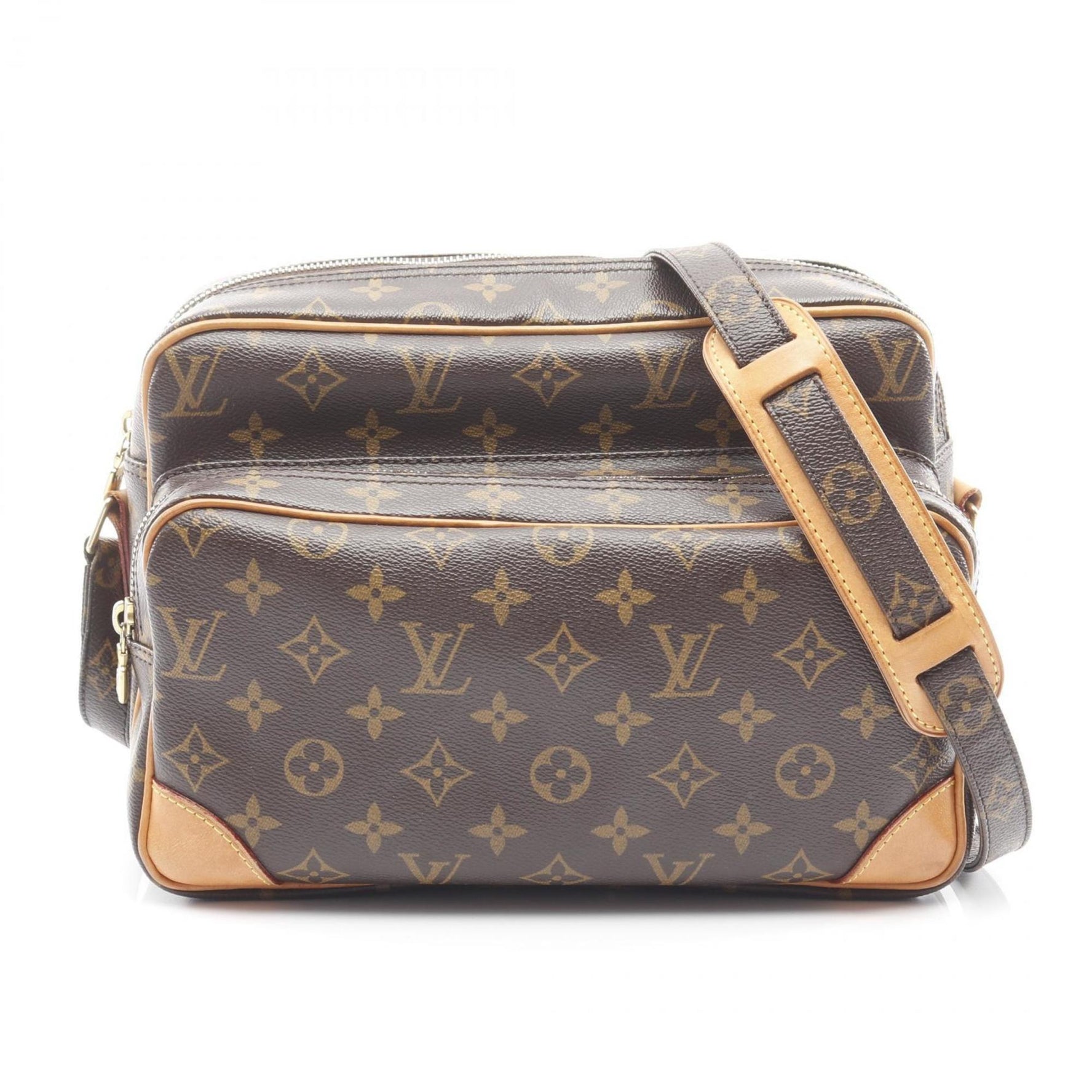 Louis Vuitton Nile Shoulder Bag, Coated Canvas and Leather, Monogram, Brown