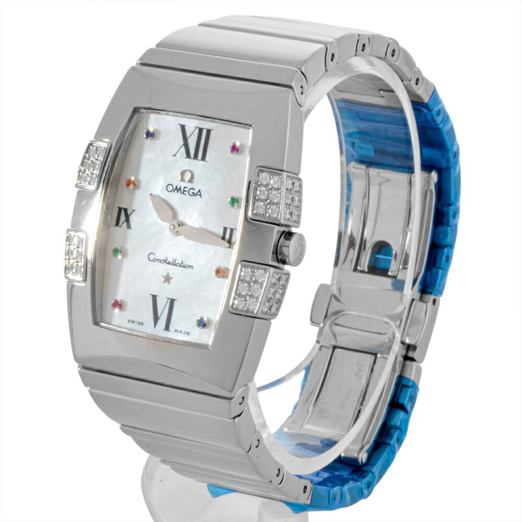 OMEGA 1586.79 Constellation Quadrella Quartz Watch Shell Dial Ladies