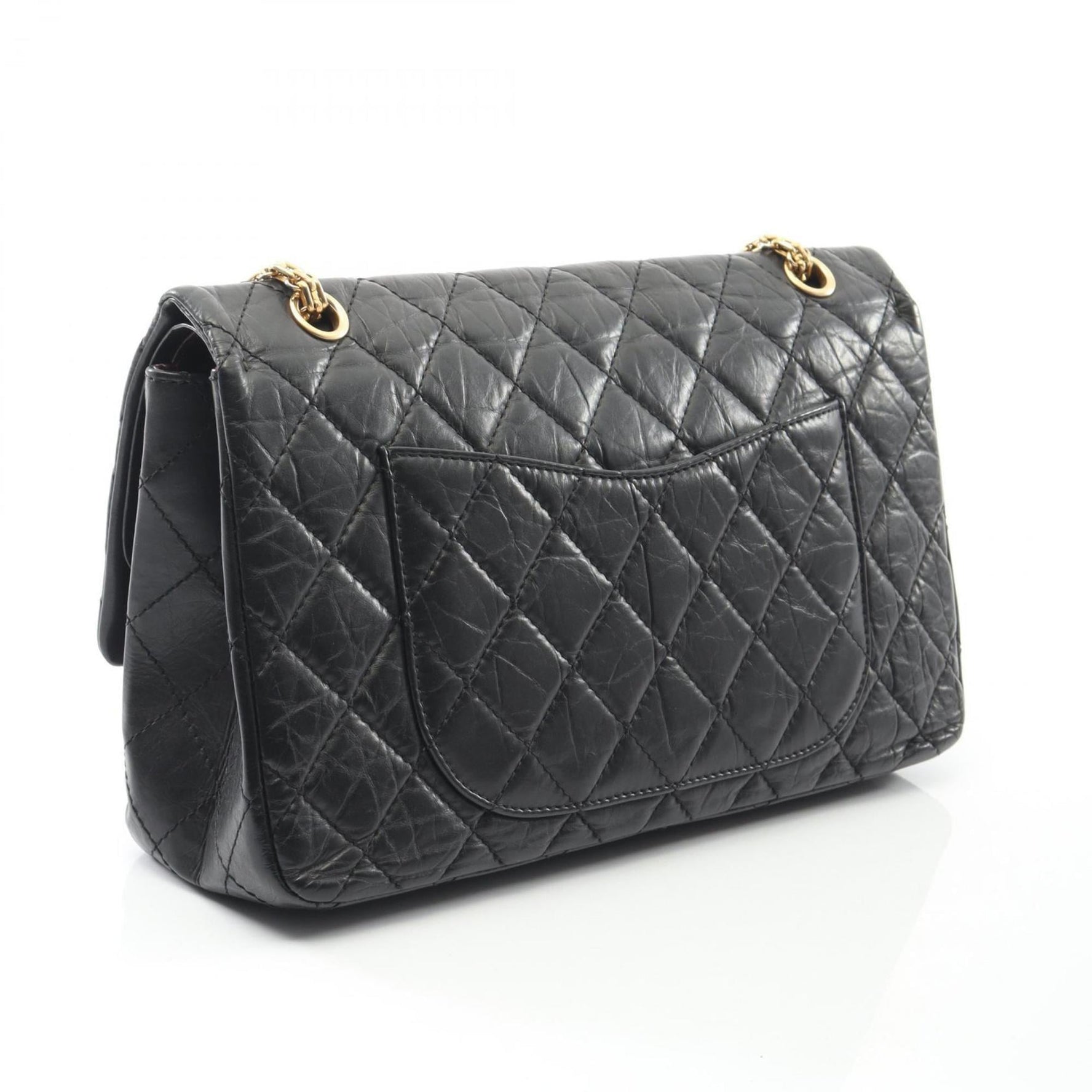 CHANEL 2.55 Matelasse Maxi Double Flap Shoulder Bag in Calfskin Leather
