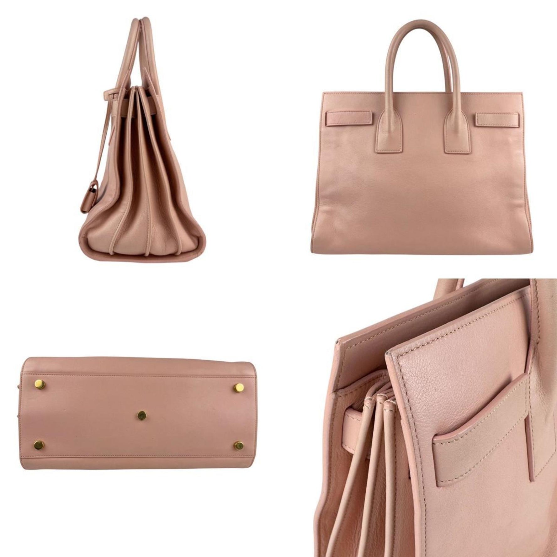 Saint Laurent SAINT LAURENT Shoulder Bag Handbag Sac du Jour Leather Pink Women's z5519