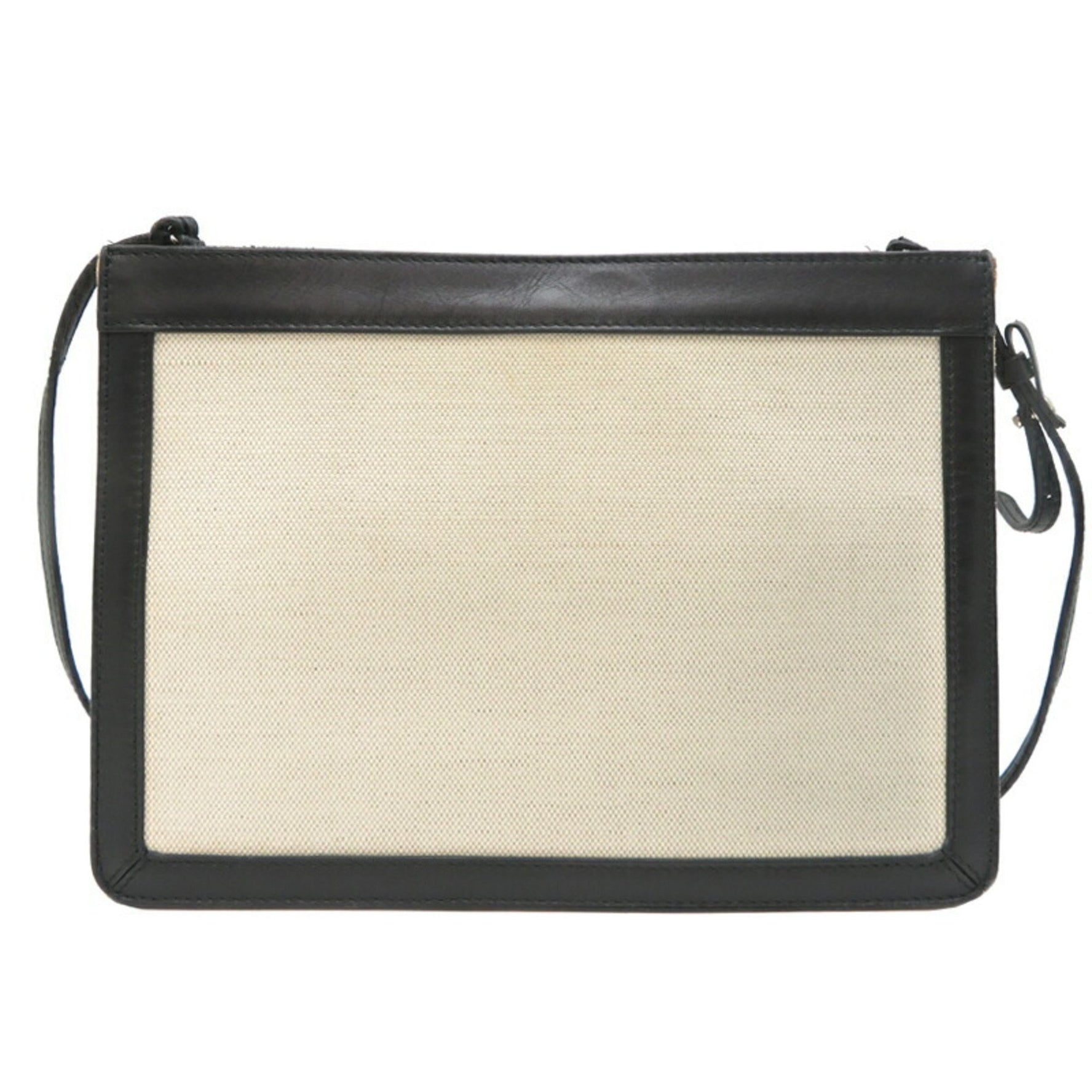 Balenciaga Navy Pochette Shoulder Bag Canvas White
