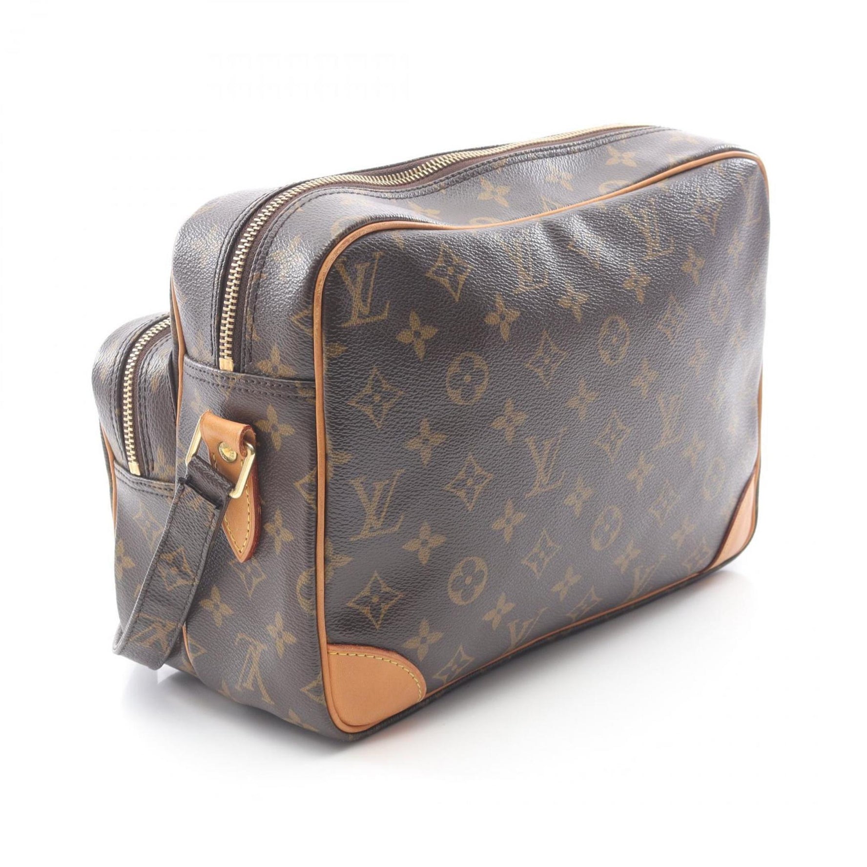 Louis Vuitton Nile Shoulder Bag, Coated Canvas and Leather, Monogram, Brown