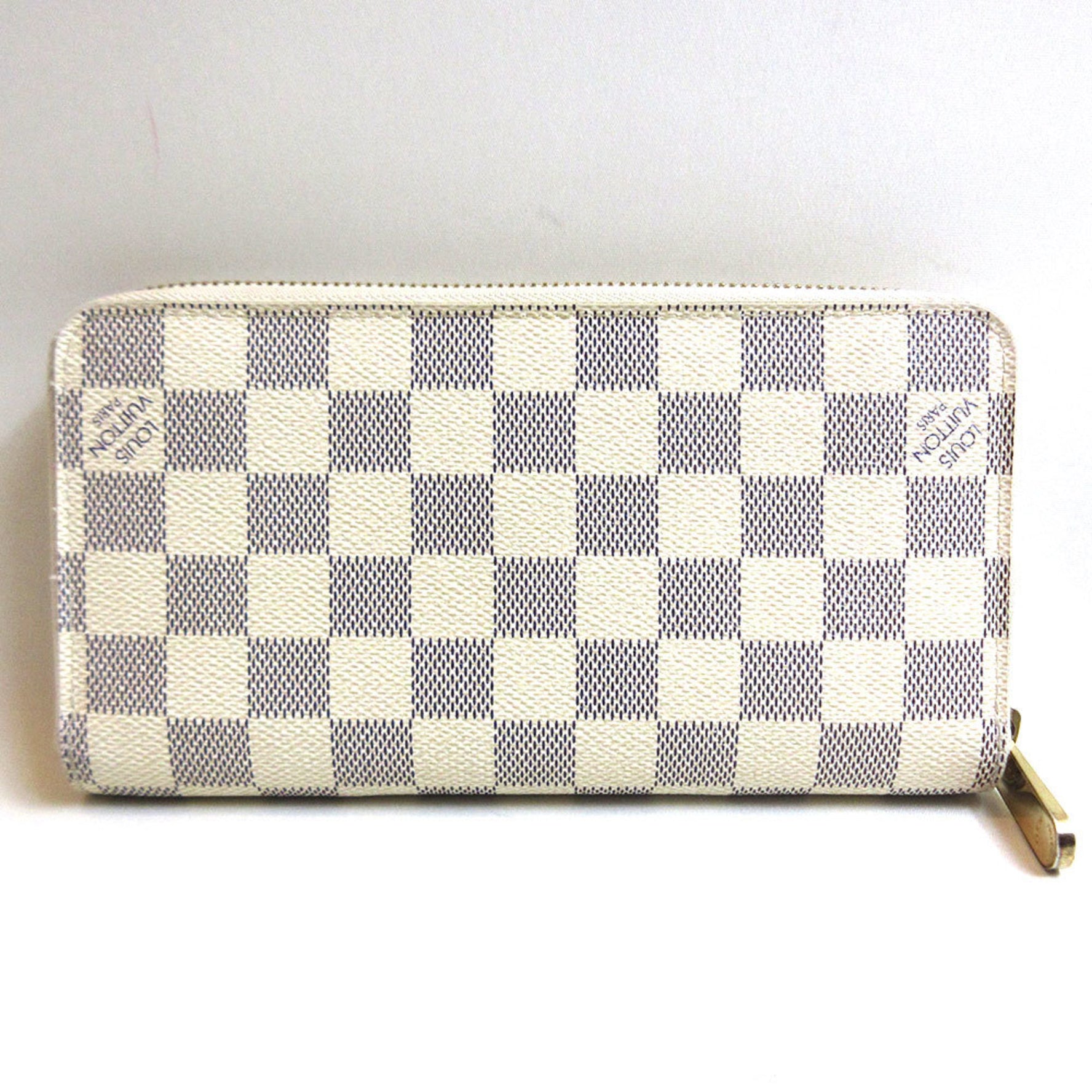 Louis Vuitton Zippy Damier Azur Long Wallet Round LOUISVUITTON