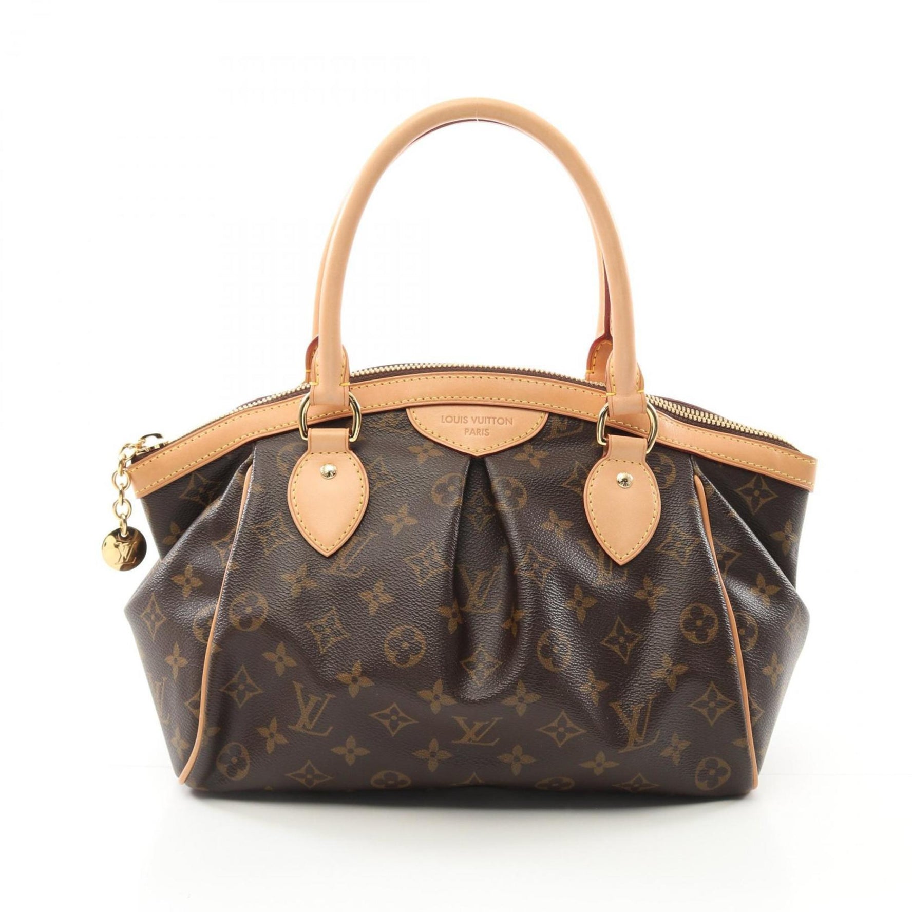 Louis Vuitton Tivoli PM Handbag Coated Canvas Leather Monogram Brown