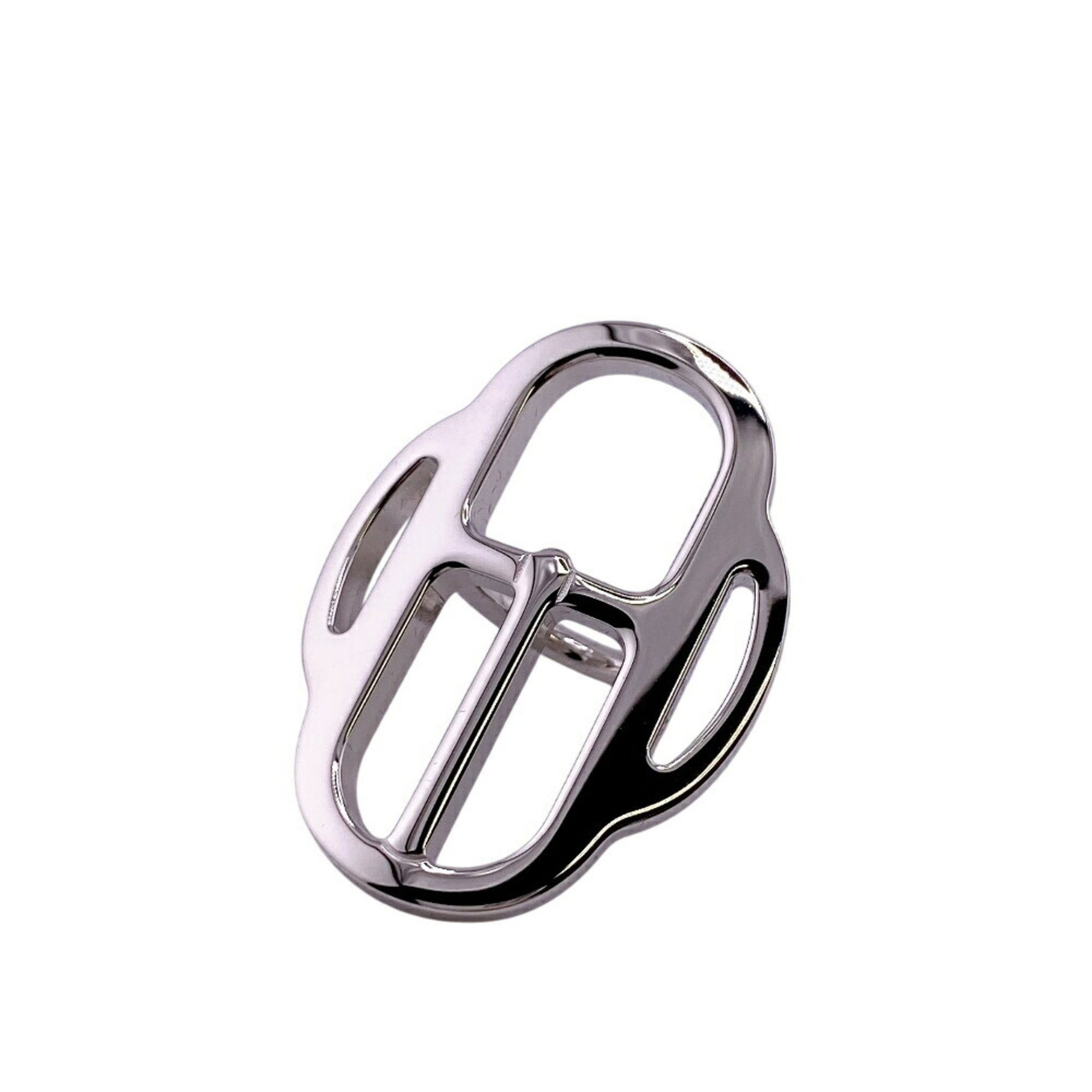 HERMES Mini Buckle Twilly Ring Scarf Unisex