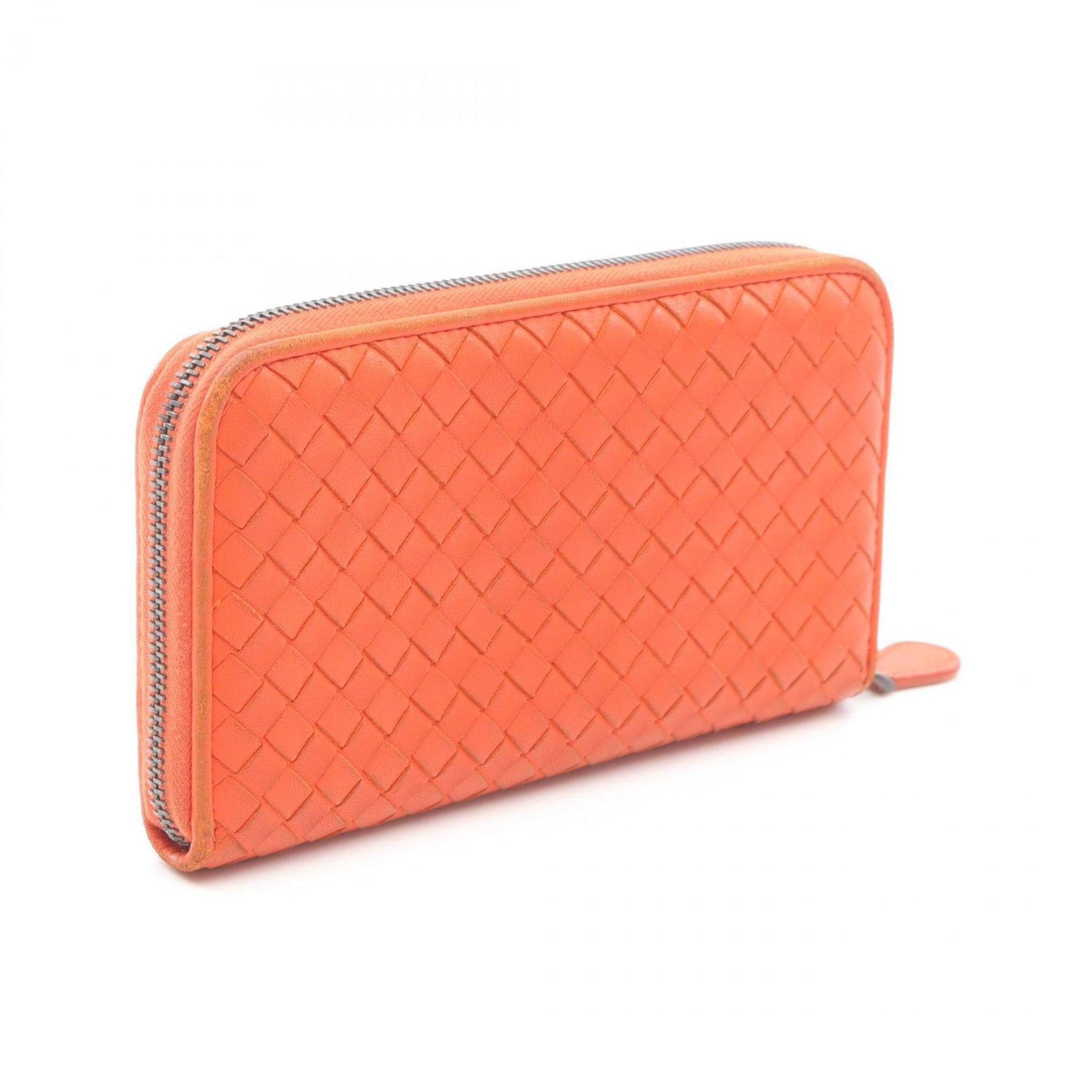 Bottega Veneta Intrecciato Leather Round Long Wallet