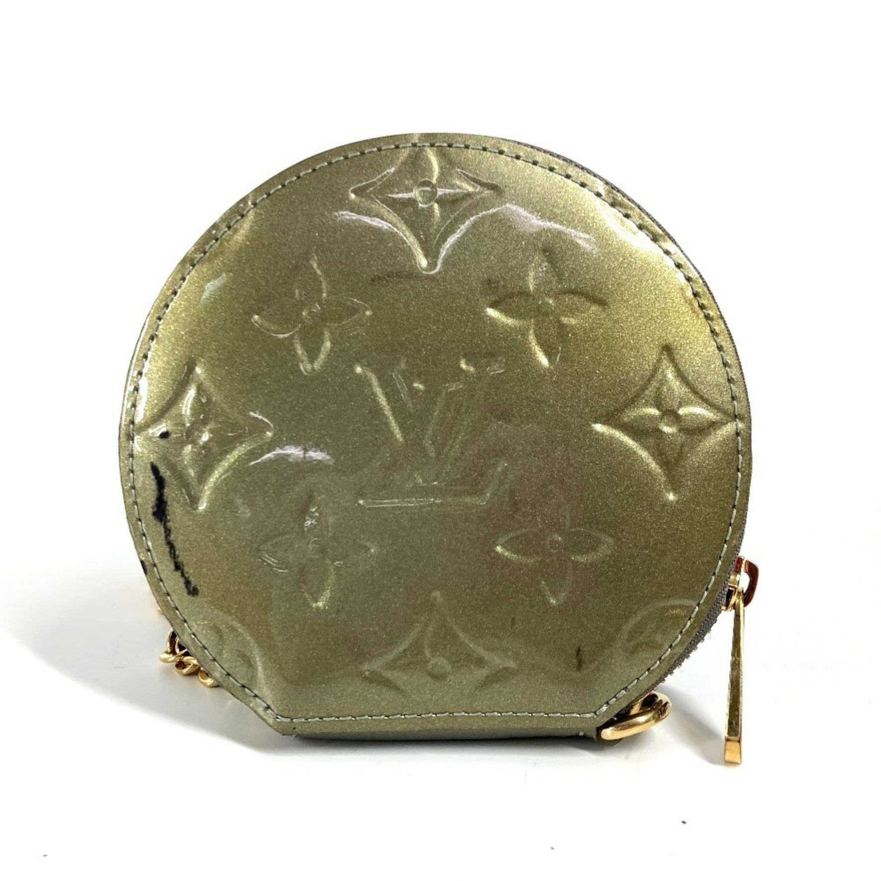 Louis Vuitton Monogram Vernis Porte Monnaie Cock Wallet Round Zipper Coin Purse Bird Wallet/Coin Case Men's Griart Deco Silver
