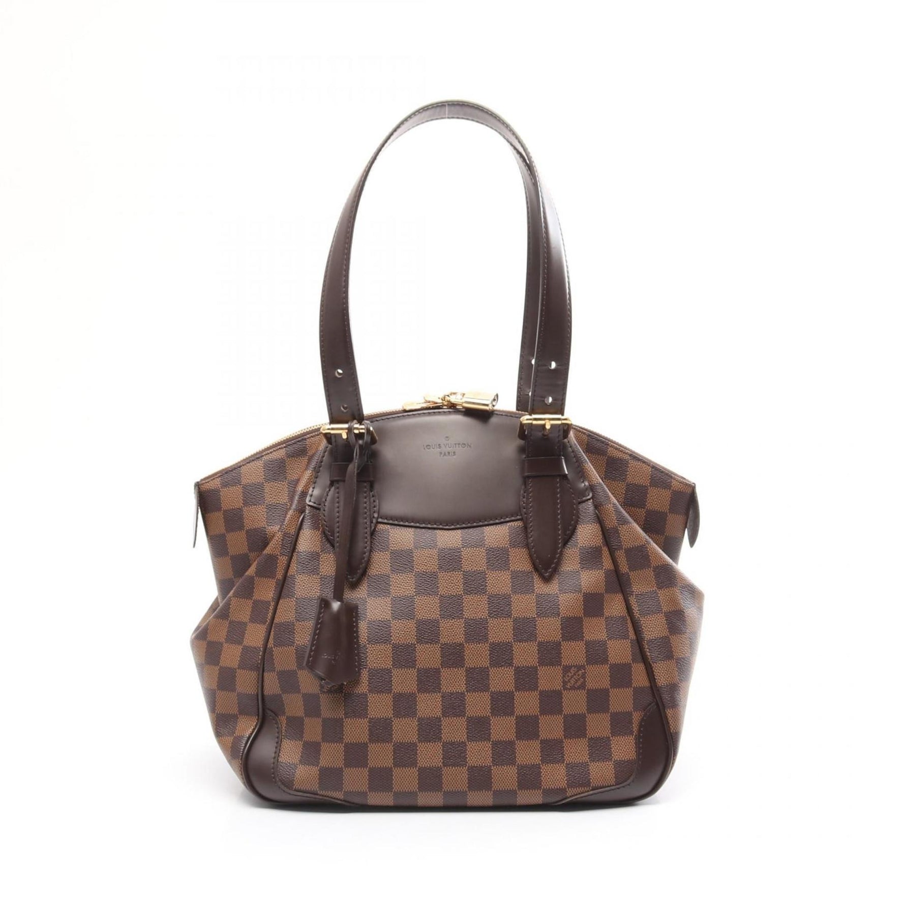 Louis Vuitton Verona MM Shoulder Bag Coated Canvas Leather Damier Brown